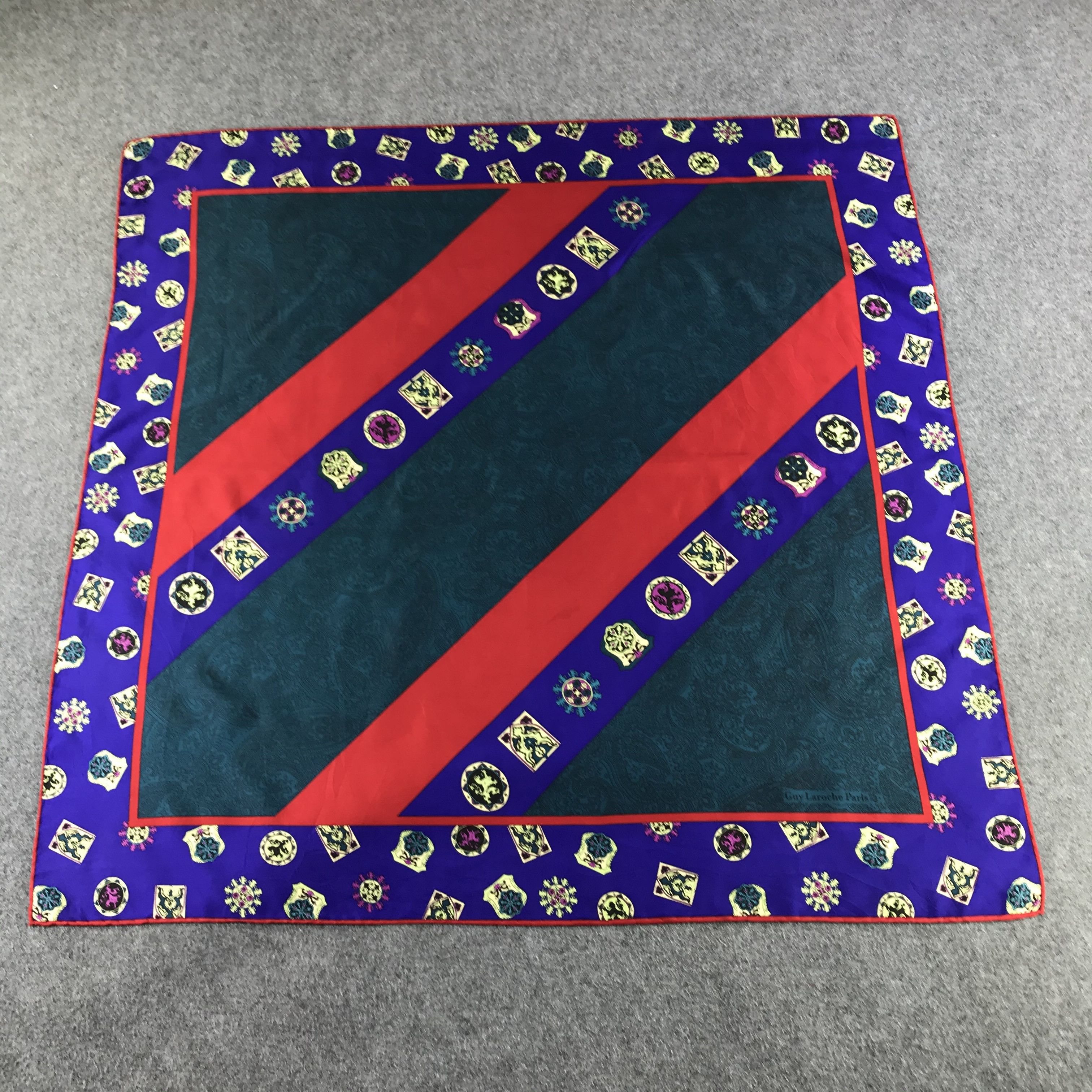 Guy Laroche Vintage Guy Laroche Paisley Silk Scarf M47 Size ONE SIZE - 2 Thumbnail