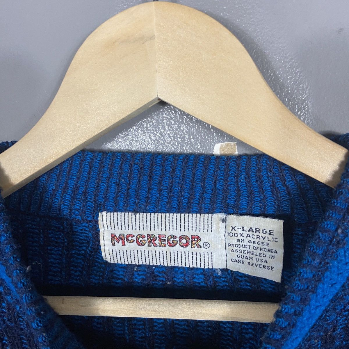 McGregor × Vintage Vintage 1980s McGregor Abstract Geometric Pattern Sweater Size US XL / EU 56 / 4 - 4 Thumbnail