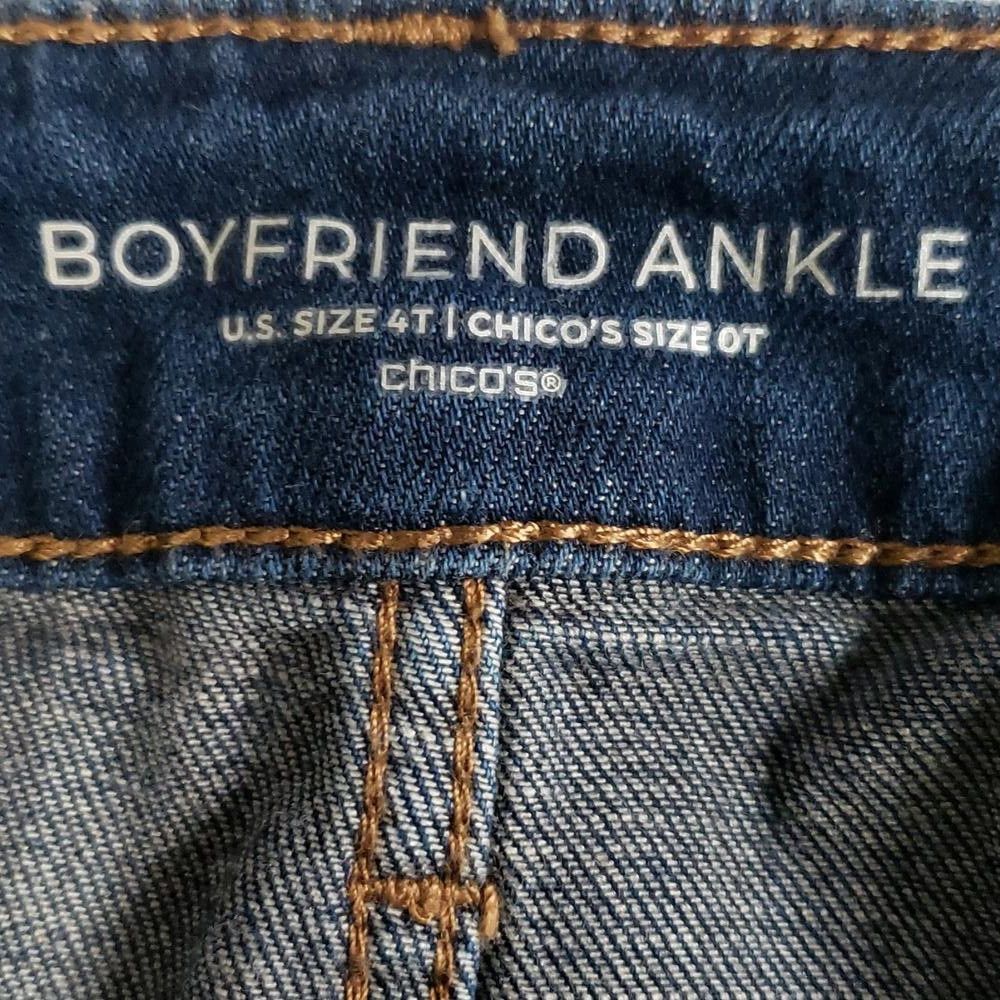 Chicos CT688 Chico's Boyfriend Ankle Blue Jean 4T Size 27" / US 4 / IT 40 - 5 Thumbnail