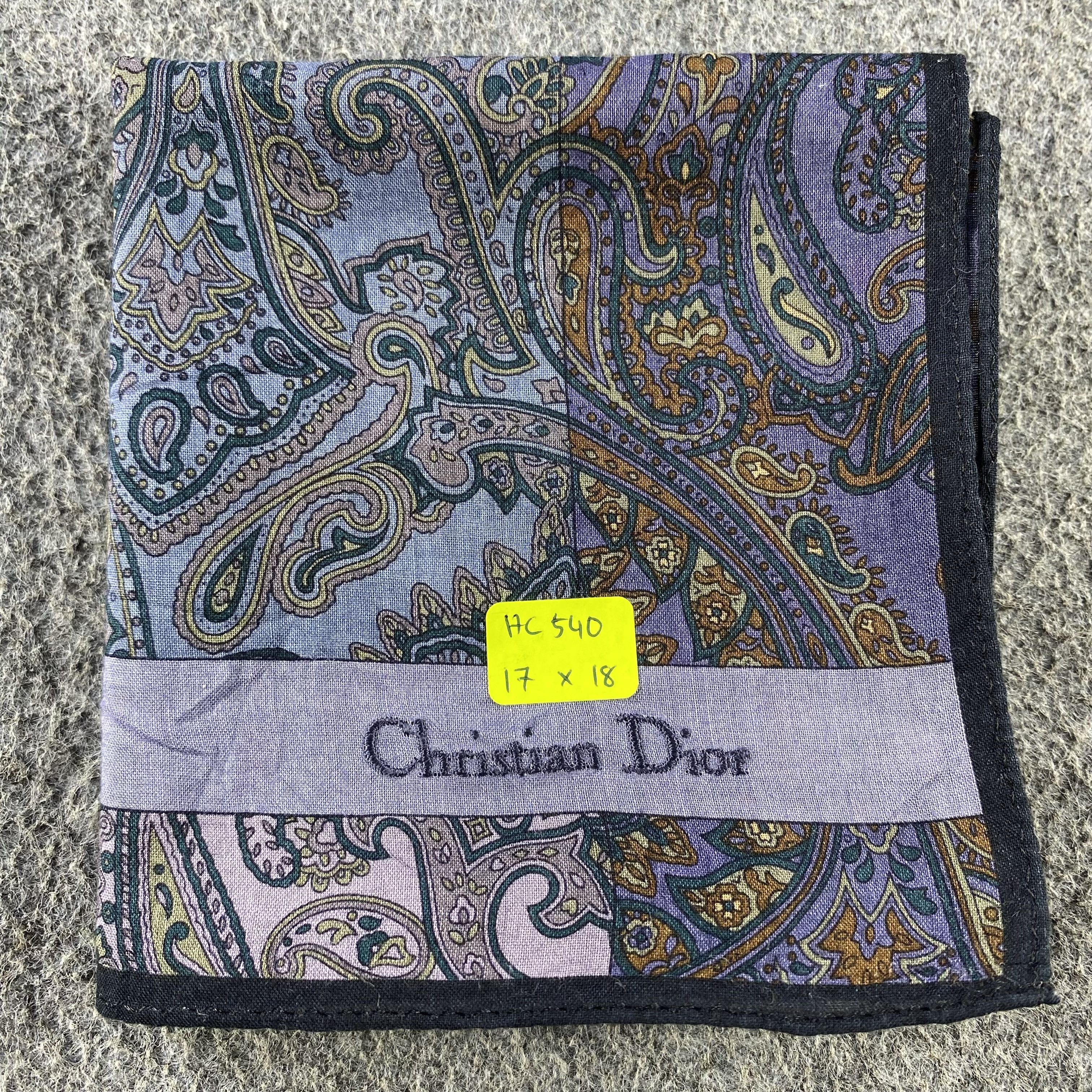 Vintage Christian Dior Handkerchief/Neckerchief/Bandana HC540 Size ONE SIZE - 5 Thumbnail