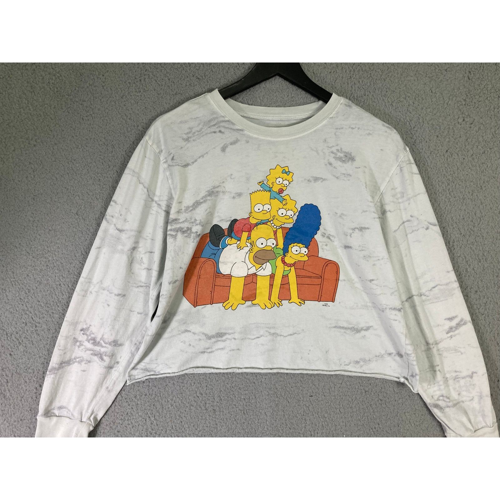 The Simpsons The Simpsons Women's M/L Long Sleeve Cropped Top Size M / US 6-8 / IT 42-44 - 3 Thumbnail