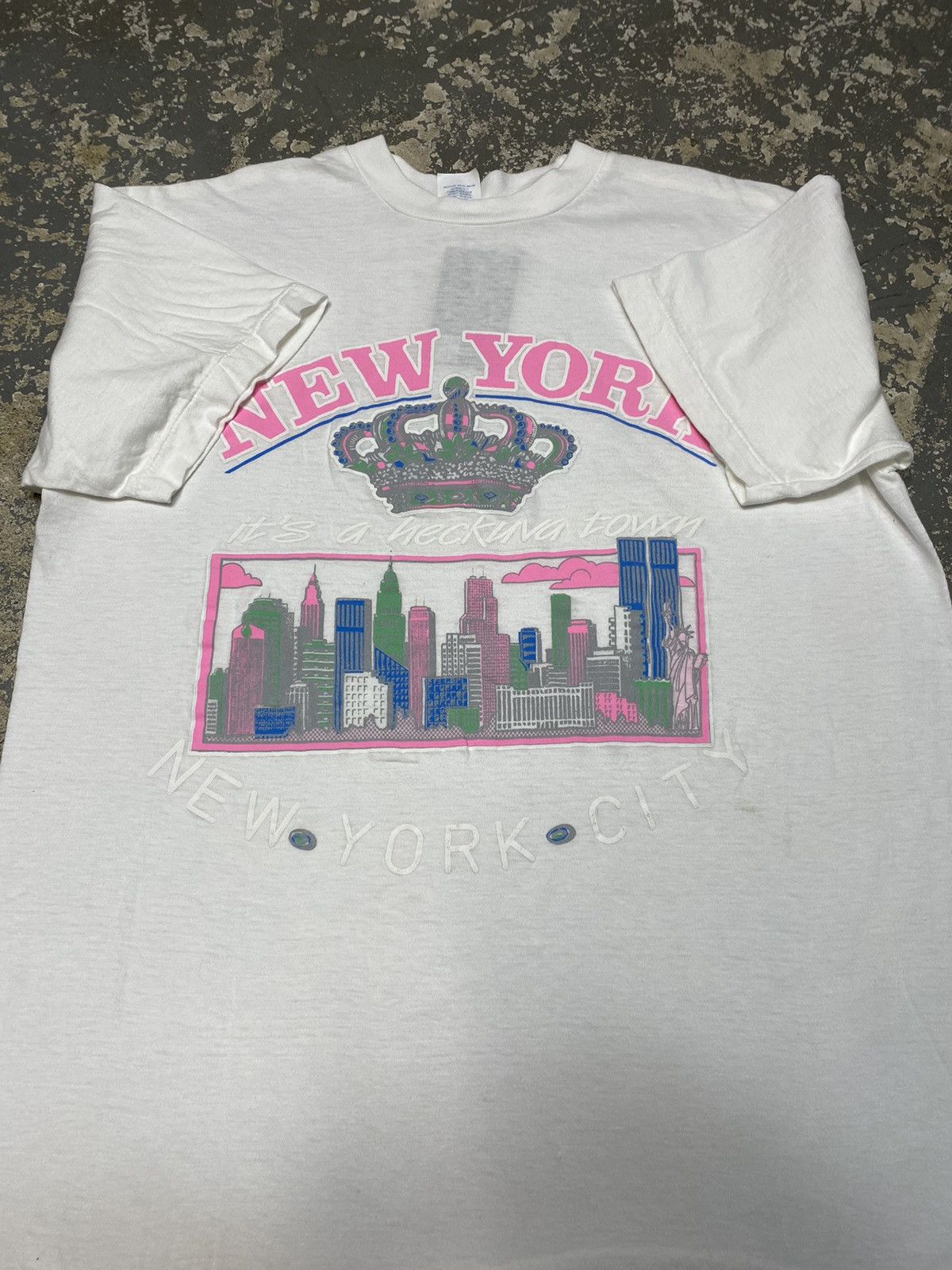 Japanese Brand × Vintage Vintage NYC New York City Tourist 90s New Old Stock Tshirt Size US L / EU 52-54 / 3 - 3 Thumbnail