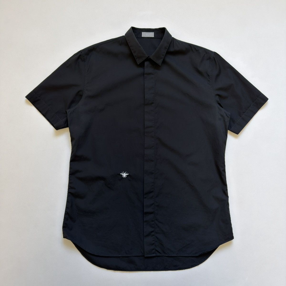Dior Black Short Sleeve ‘Bee’ Embroidered Shirt Size US L / EU 52-54 / 3 - 2 Thumbnail