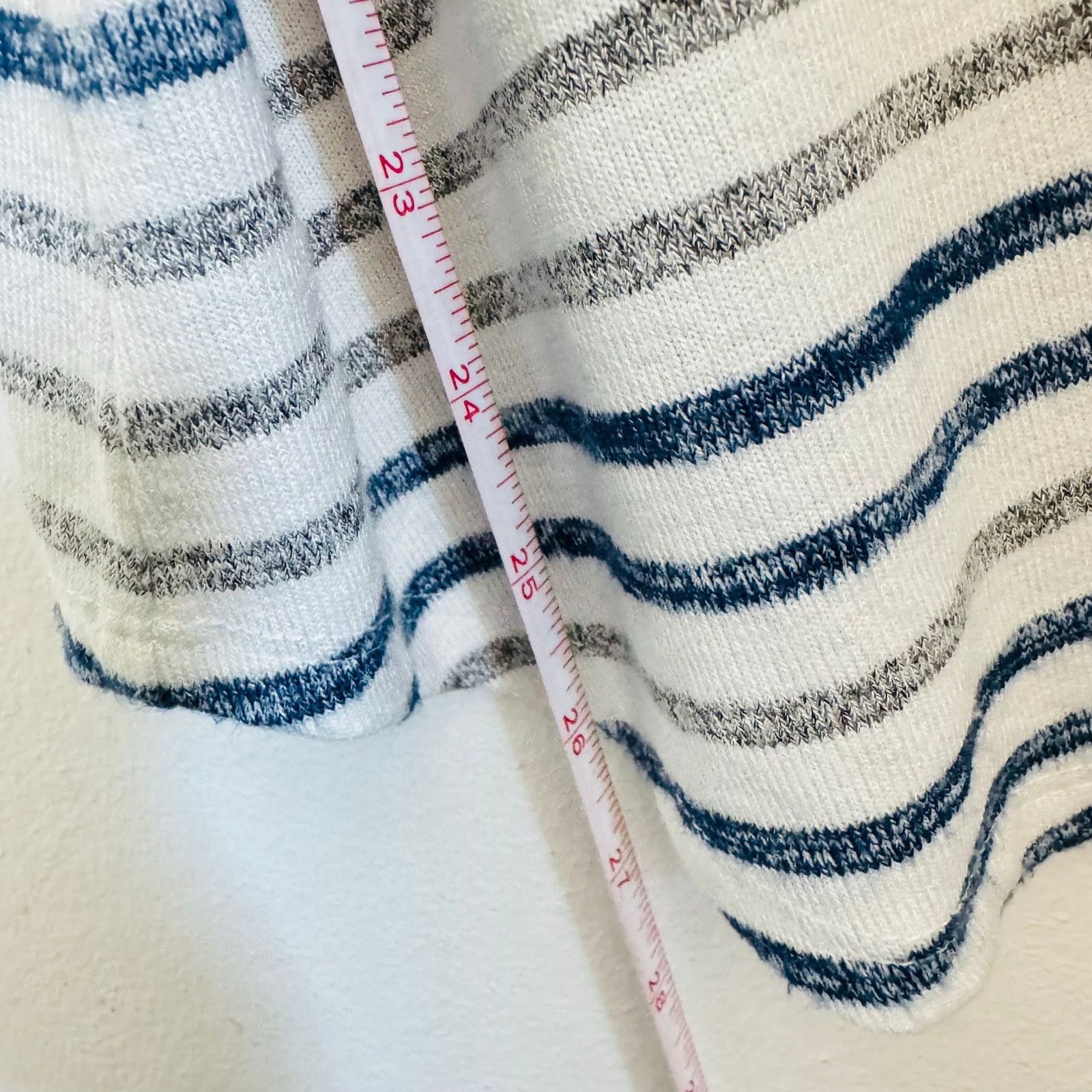 Target Basics TARGET White Blue Grey Stripe Sweater Knit Tank Top Shirt XS Size XS / US 0-2 / IT 36-38 - 8 Thumbnail