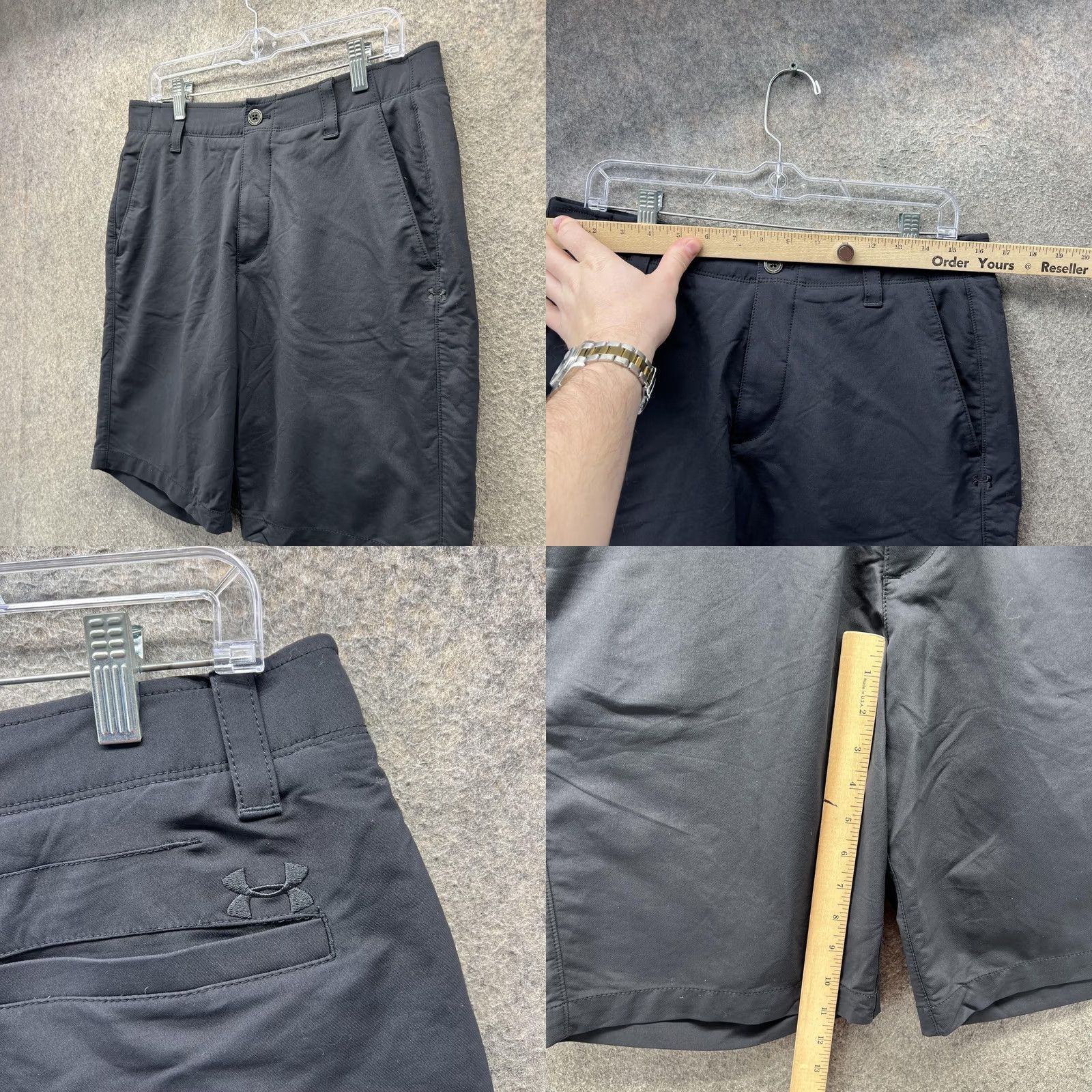 Under Armour Under Armour Shorts Mens 34 Black HeatGear Golf Chino Performance 10 Inseam Size US 34 / EU 50 - 8 Thumbnail