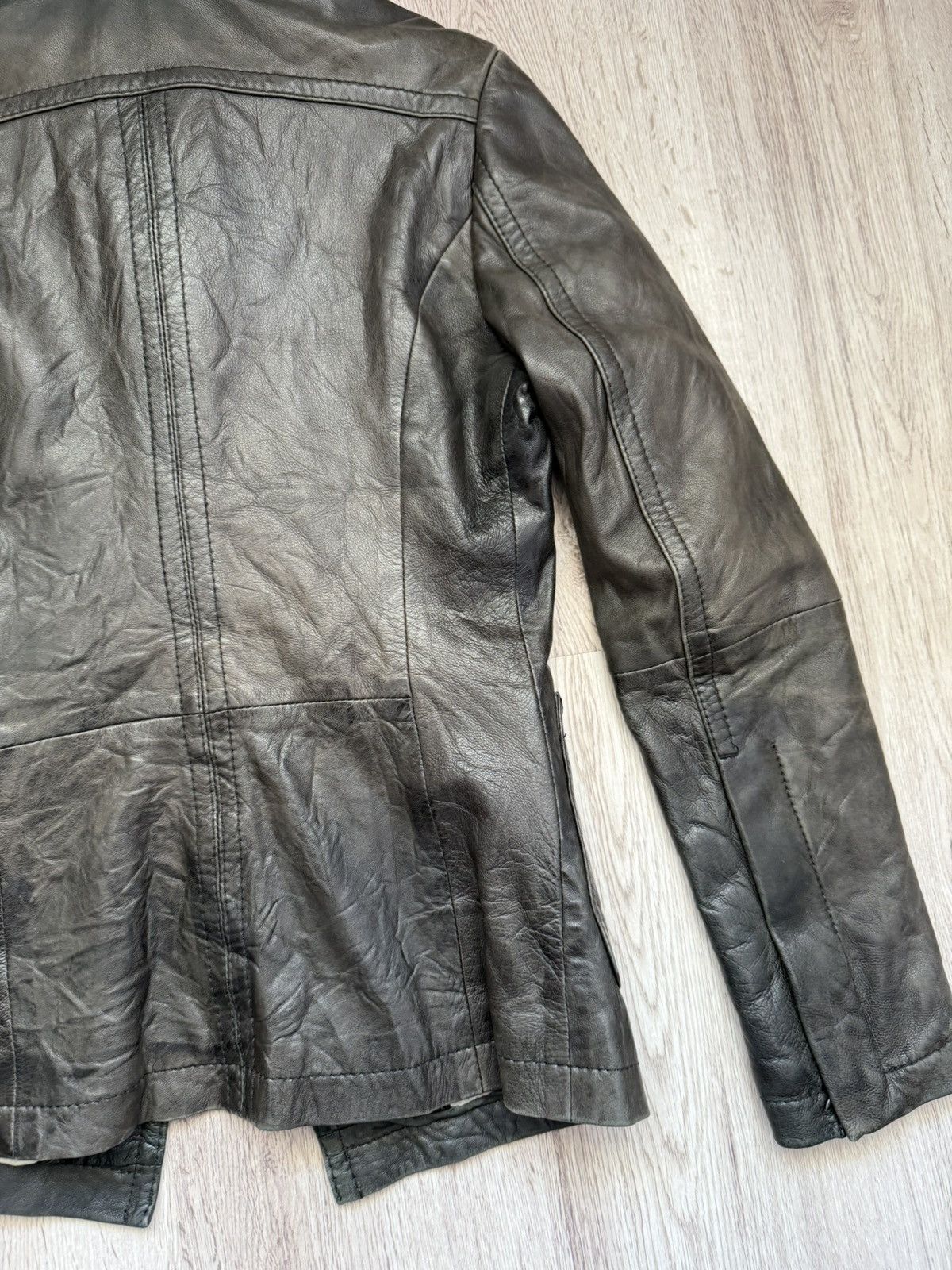 DRYKORN Drykorn NAKY Leather Jacket Ws Size 2 Green Double Breasted Size S / US 4 / IT 40 - 16 Thumbnail