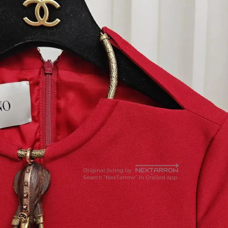 Valentino Valentino Red Wool Dress for Women . Size S / US 4 / IT 40 - 8 Thumbnail