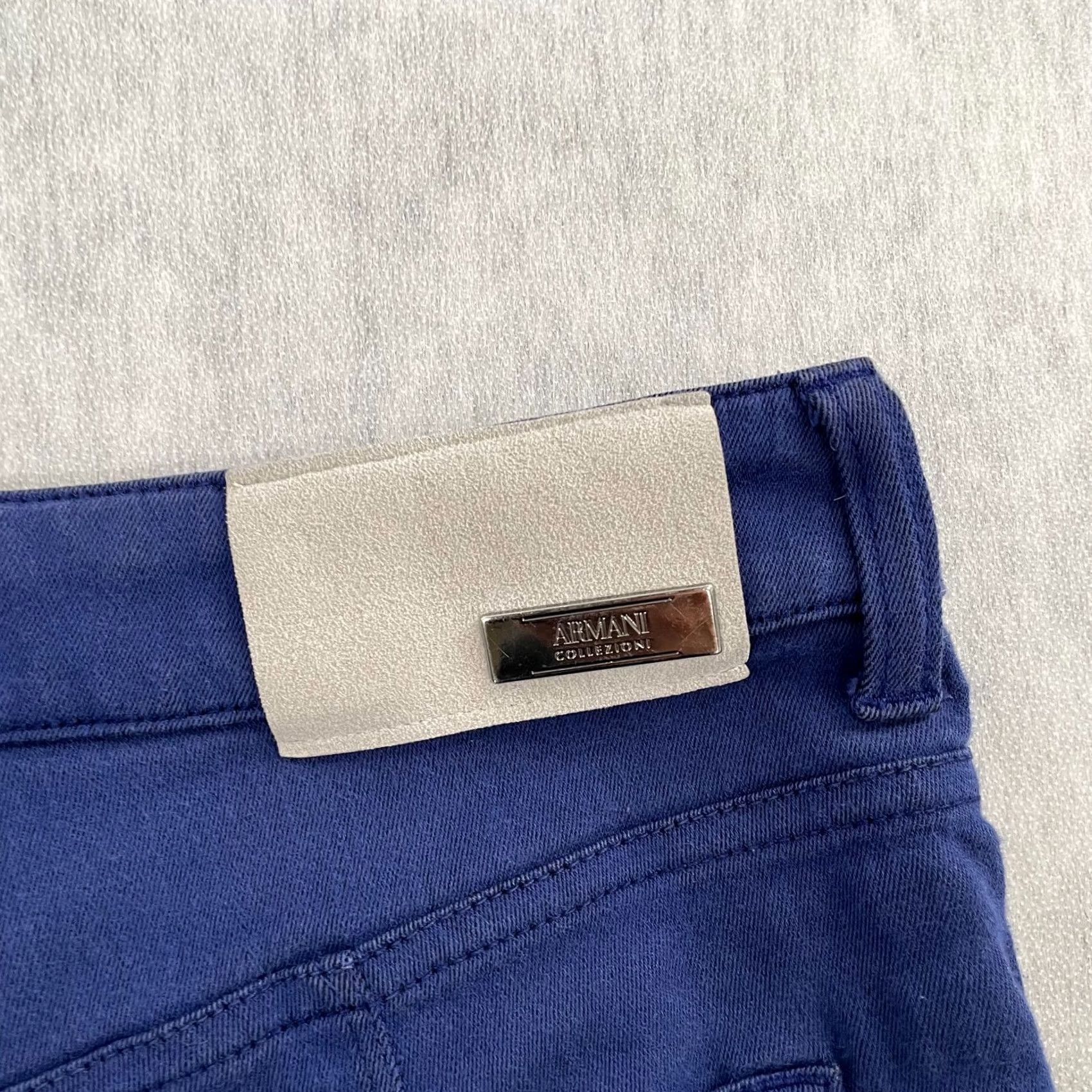 Armani Armani Collezioni Pants 31 Blue Chino Jeans Stretch Straight Fit Mens Size US 31 - 5 Thumbnail