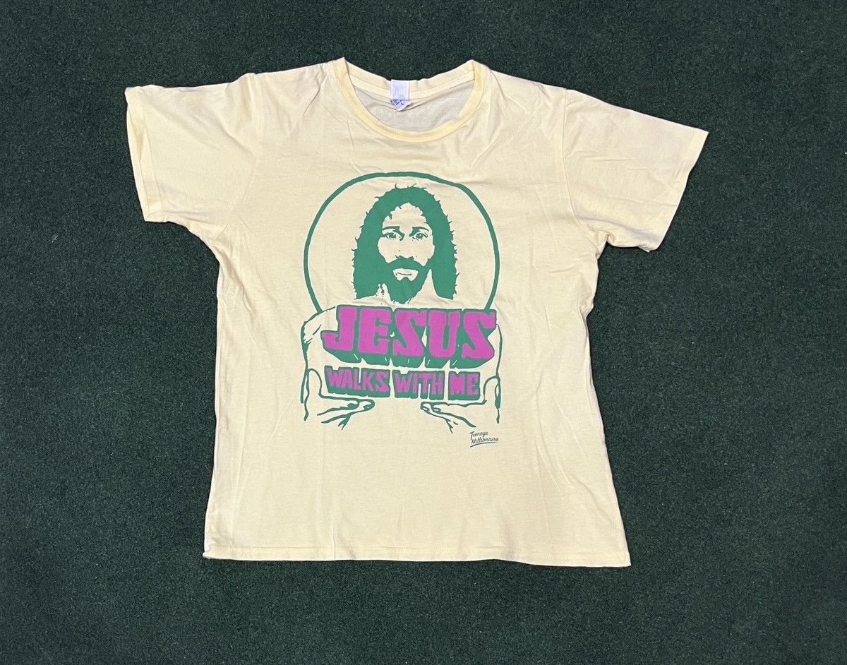 Kanye West 2004 Kanye West Jesus Walks With Me College Dropout T-Shirt Size US L / EU 52-54 / 3 - 1 Thumbnail