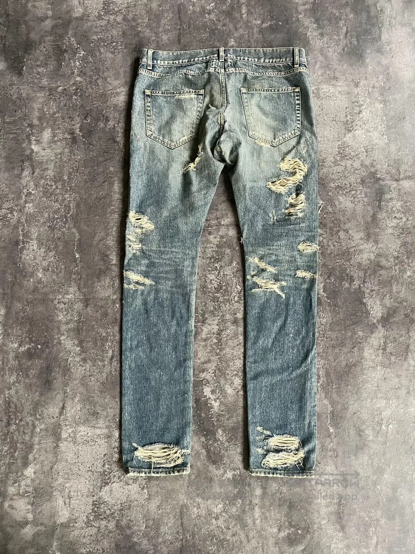 Saint Laurent Paris Saint Laurent Distressed Jeans. Size US 34 / EU 50 - 2 Thumbnail