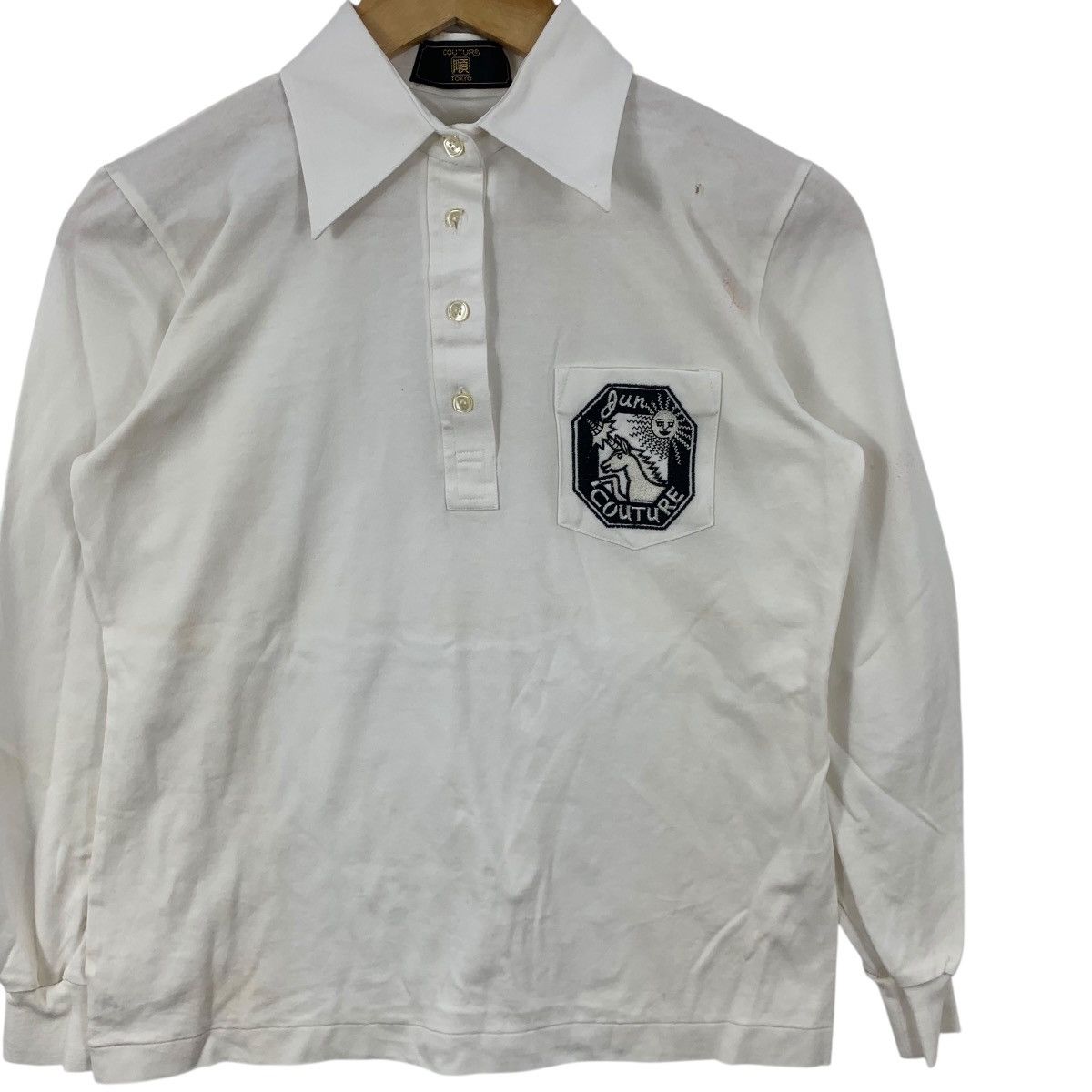 Vintage Vintage JUN COUTURE TOKYO Collection Unicorn Polo Tee Shirt Size S / US 4 / IT 40 - 5 Thumbnail