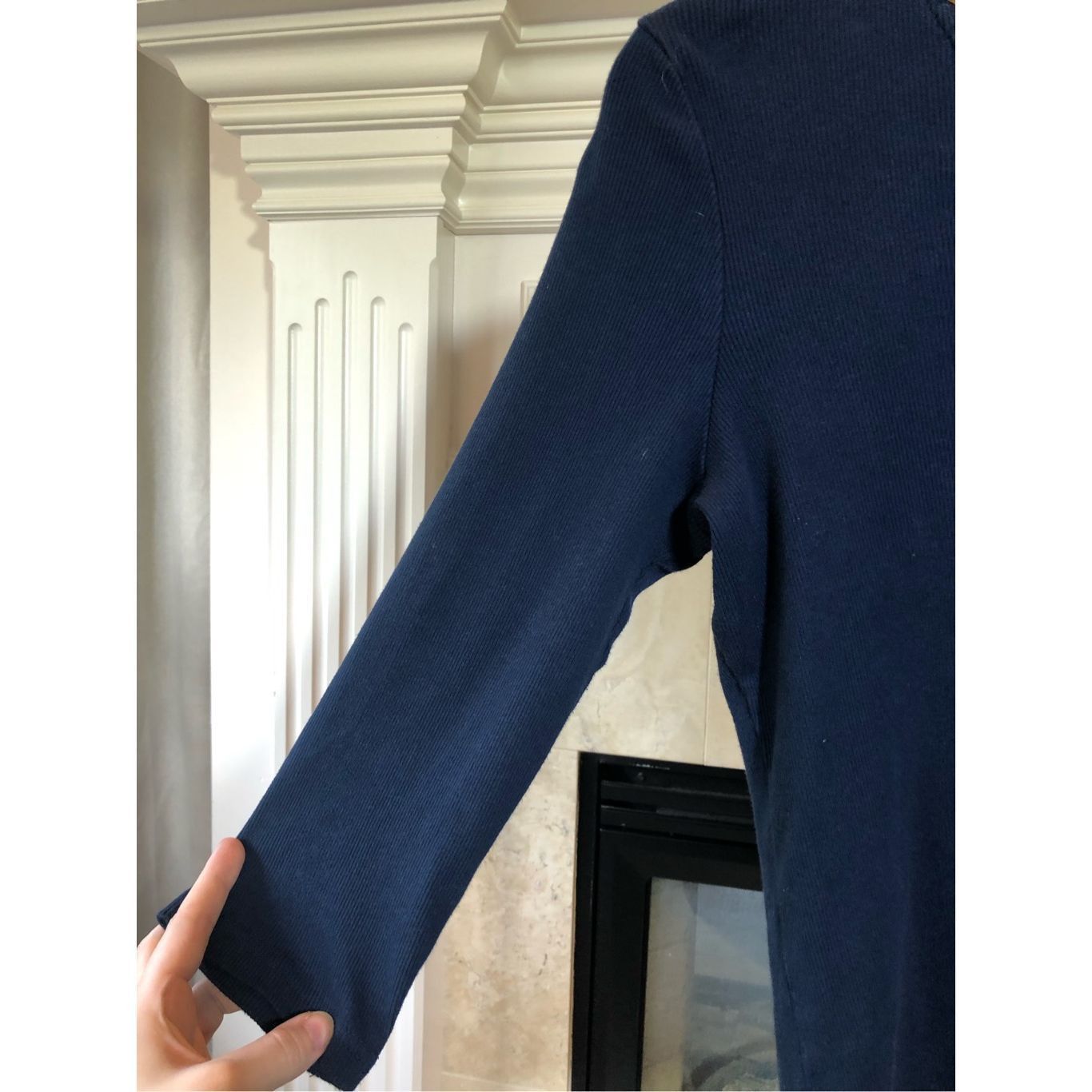 Chaps Chaps Women’s Navy Blue 3/4 Sleeve Crew Neck Blouse Size Lar Size L / US 10 / IT 46 - 3 Thumbnail