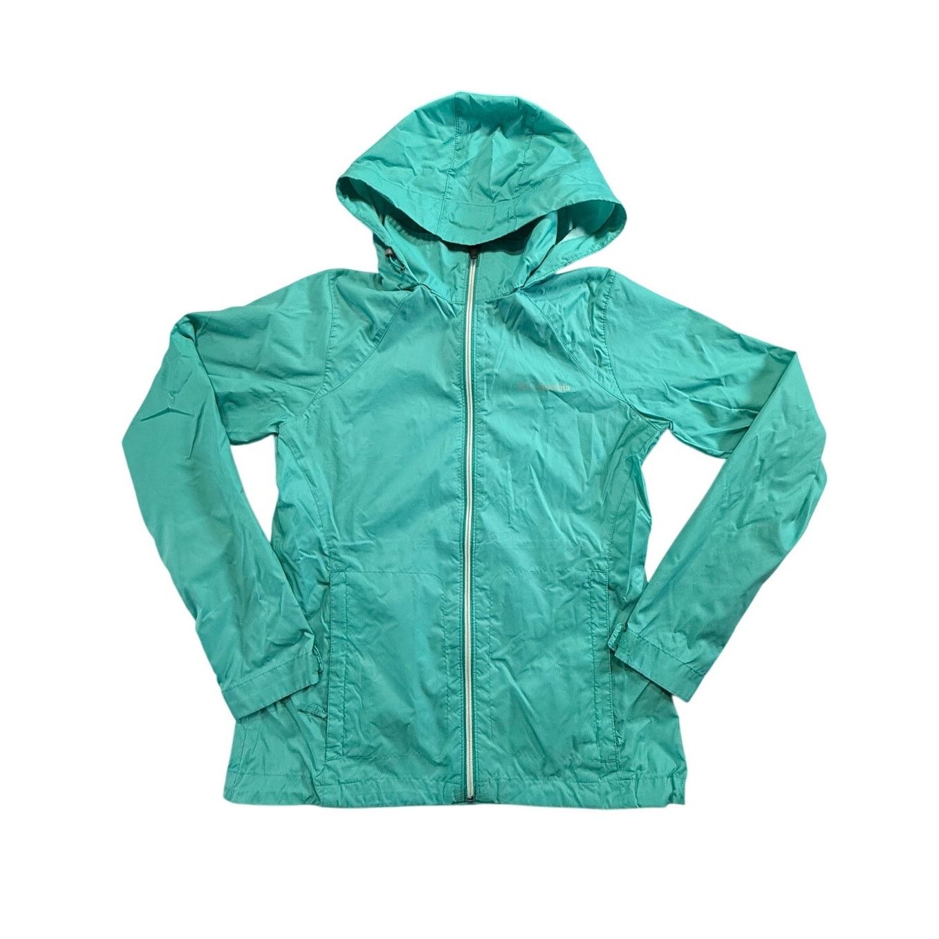Columbia Columbia Rain Windbreaker Jacket Womens Small Full Zip Teal Size S / US 4 / IT 40 - 1 Thumbnail