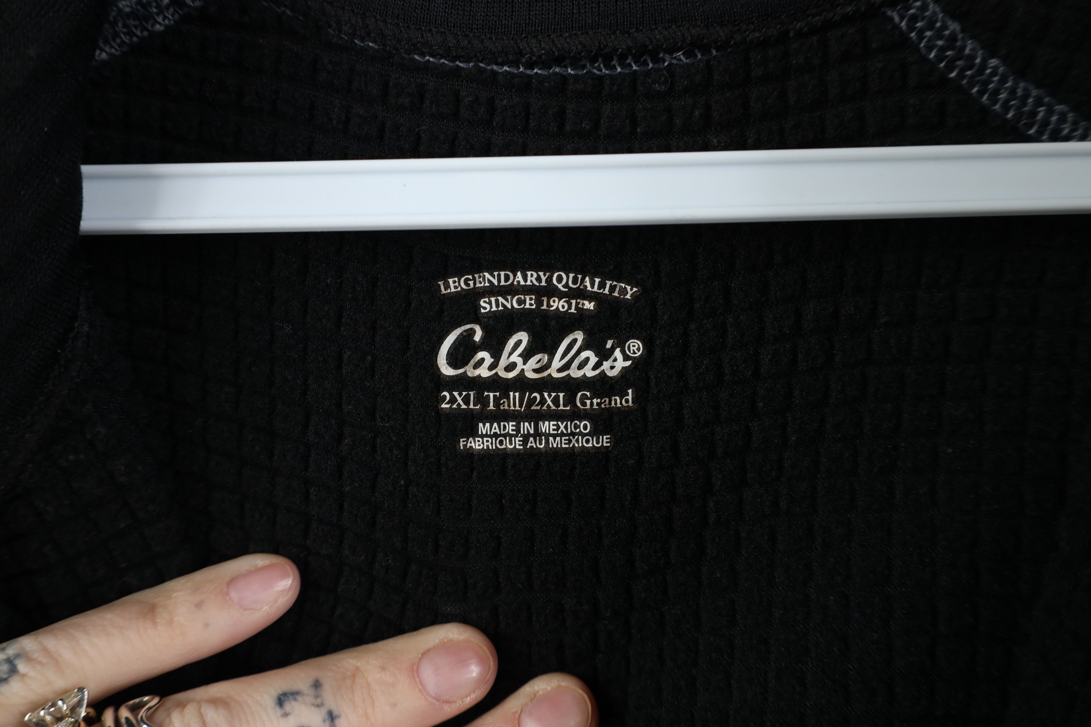 Cabelas Vintage Y2K Cabelas Thermal Lined Knit Half Zip Sweater Size US XXL / EU 58 / 5 - 7 Thumbnail