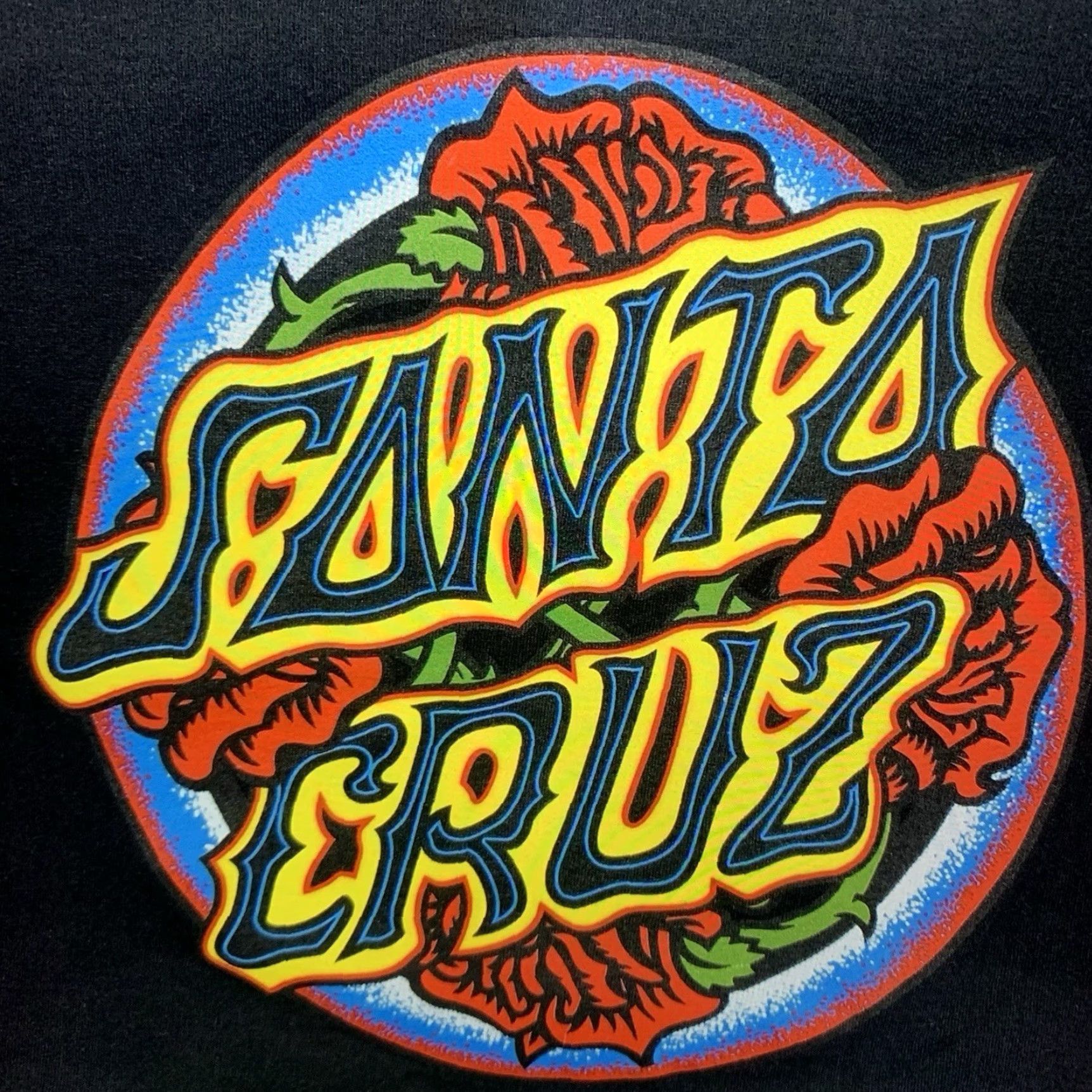 Vintage VINTAGE Santa Cruz Skateboard T-Shirt Men Large Black Roses Graphic 80s 90s California Retro Size US L / EU 52-54 / 3 - 4 Thumbnail