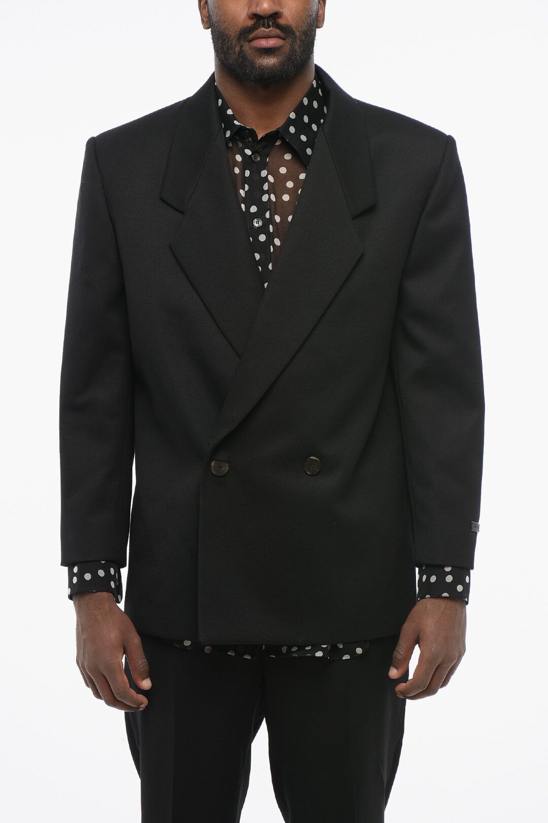 Fear of God og1mm0825 Double-breasted Eternal Twill Wool Blazer In Black Size US M / EU 48-50 / 2 - 1 Thumbnail