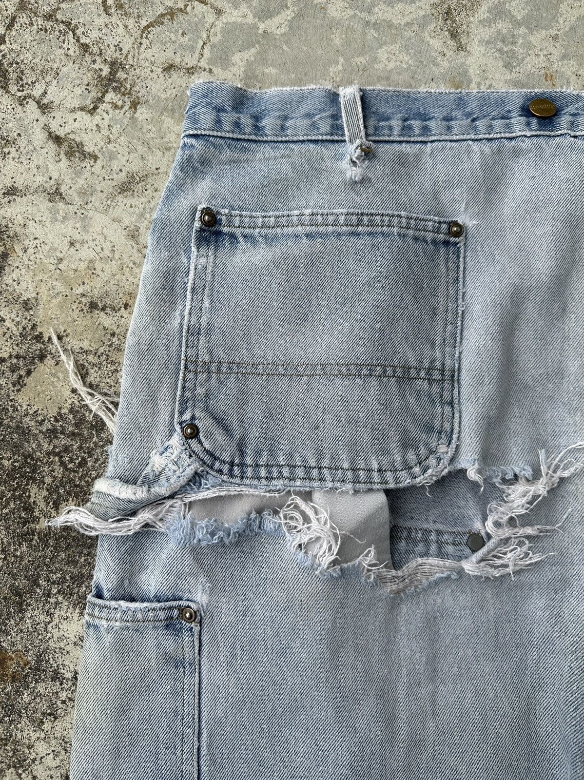 Carhartt Trashed Stonewash Doubleknee Dungaree Carpenter work pant Size US 42 / EU 58 - 8 Thumbnail