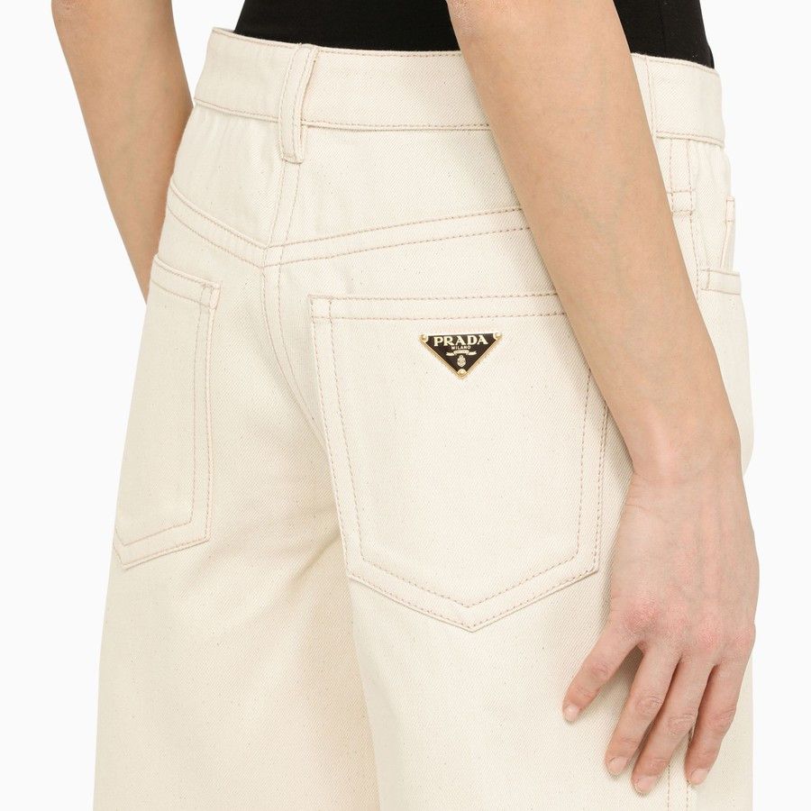 Prada o1d2blof0924 Jeans in Ivory Size 27" / US 4 / IT 40 - 5 Thumbnail