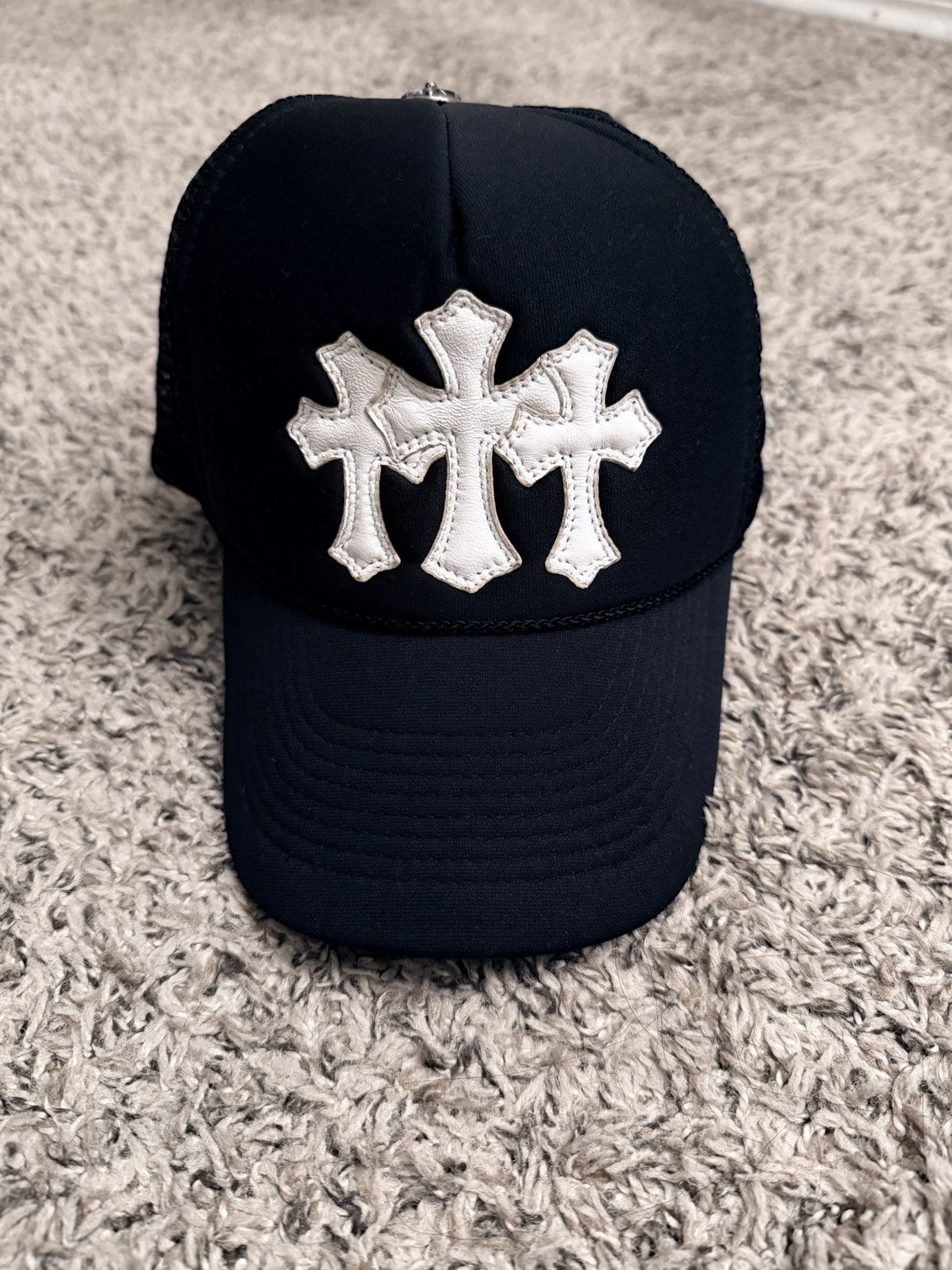 Chrome Hearts 2003 Chrome Hearts Cemetery Triple Cross Mesh Trucker Hat Size ONE SIZE - 2 Thumbnail