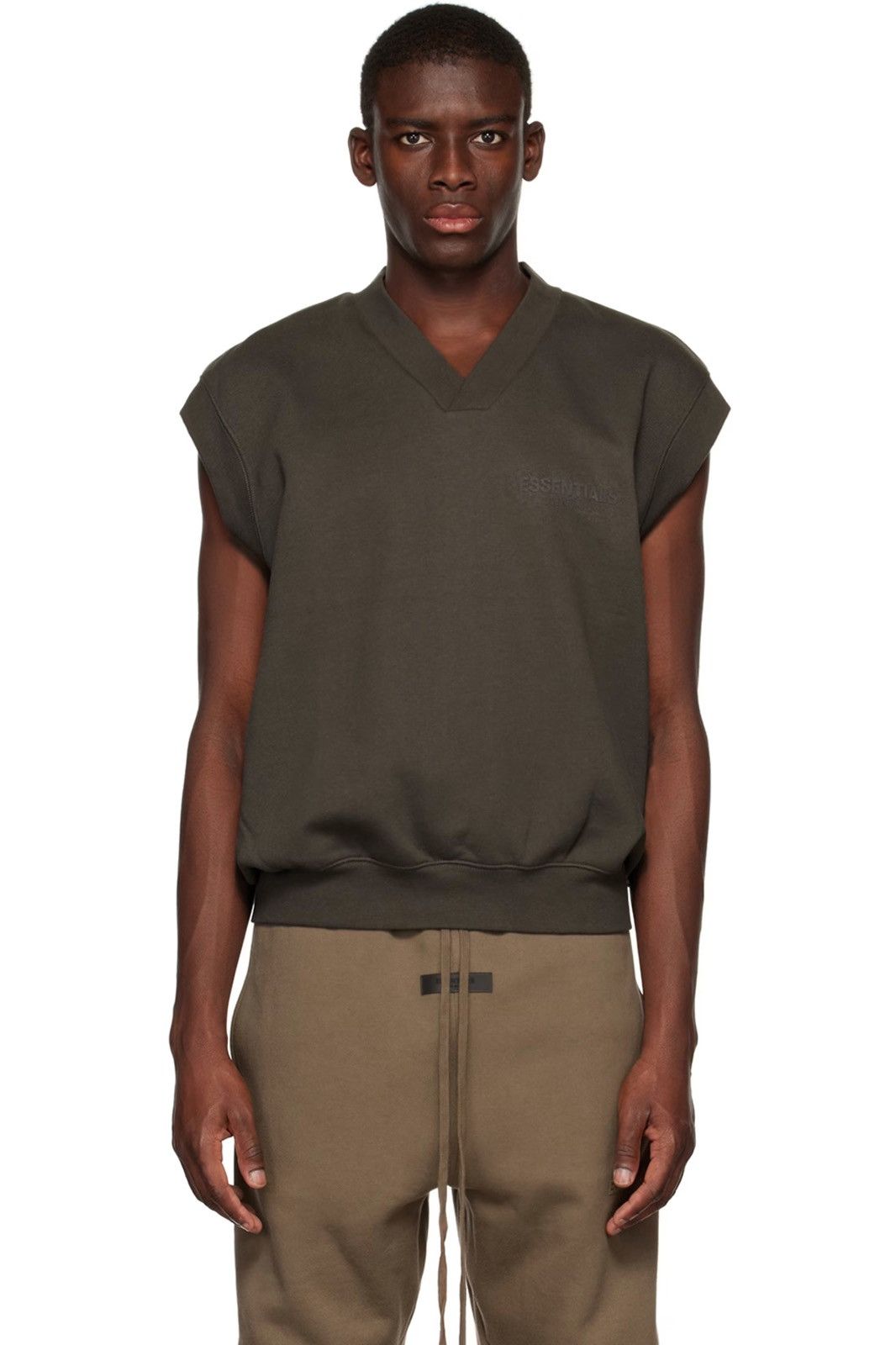 Essentials FEAR OF GOD ESSENTIALS GRAY V-NECK VEST Size US XXL / EU 58 / 5 - 6 Thumbnail