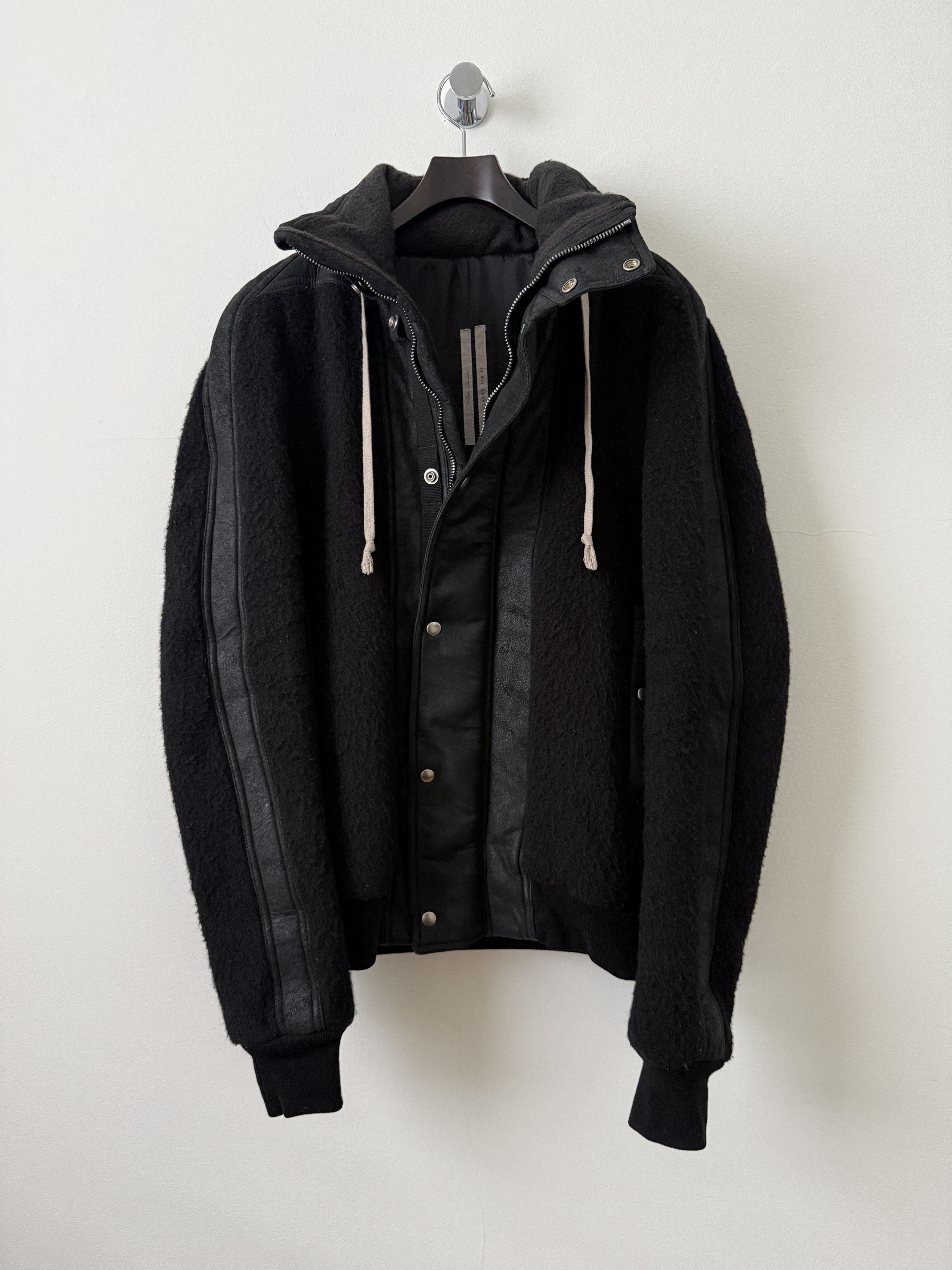 Rick Owens リックオウエンスLarry zip upラリー ジャケット Rick Owens RICK OWENS FW19 LARRY STOOGES JACKET W/CHAIN SHOULDERS