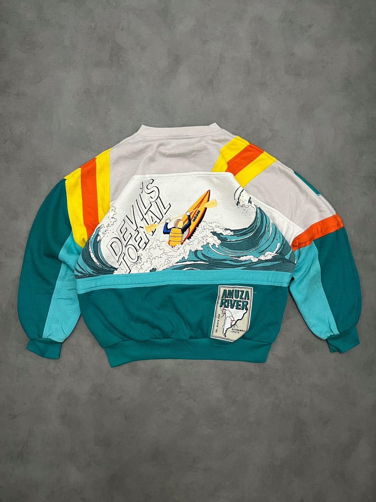 Adidas Rare vintage 80s Adidas Devil's Toenail Kayaking sweatshirt Size US M / EU 48-50 / 2 - 2 Thumbnail