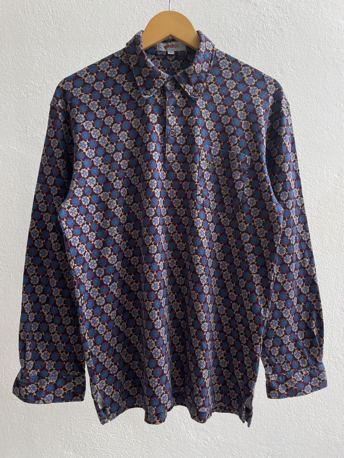 Kenzo Vintage Kenzo Golf Longsleeve Polo Shirts Size US L / EU 52-54 / 3 - 3 Thumbnail