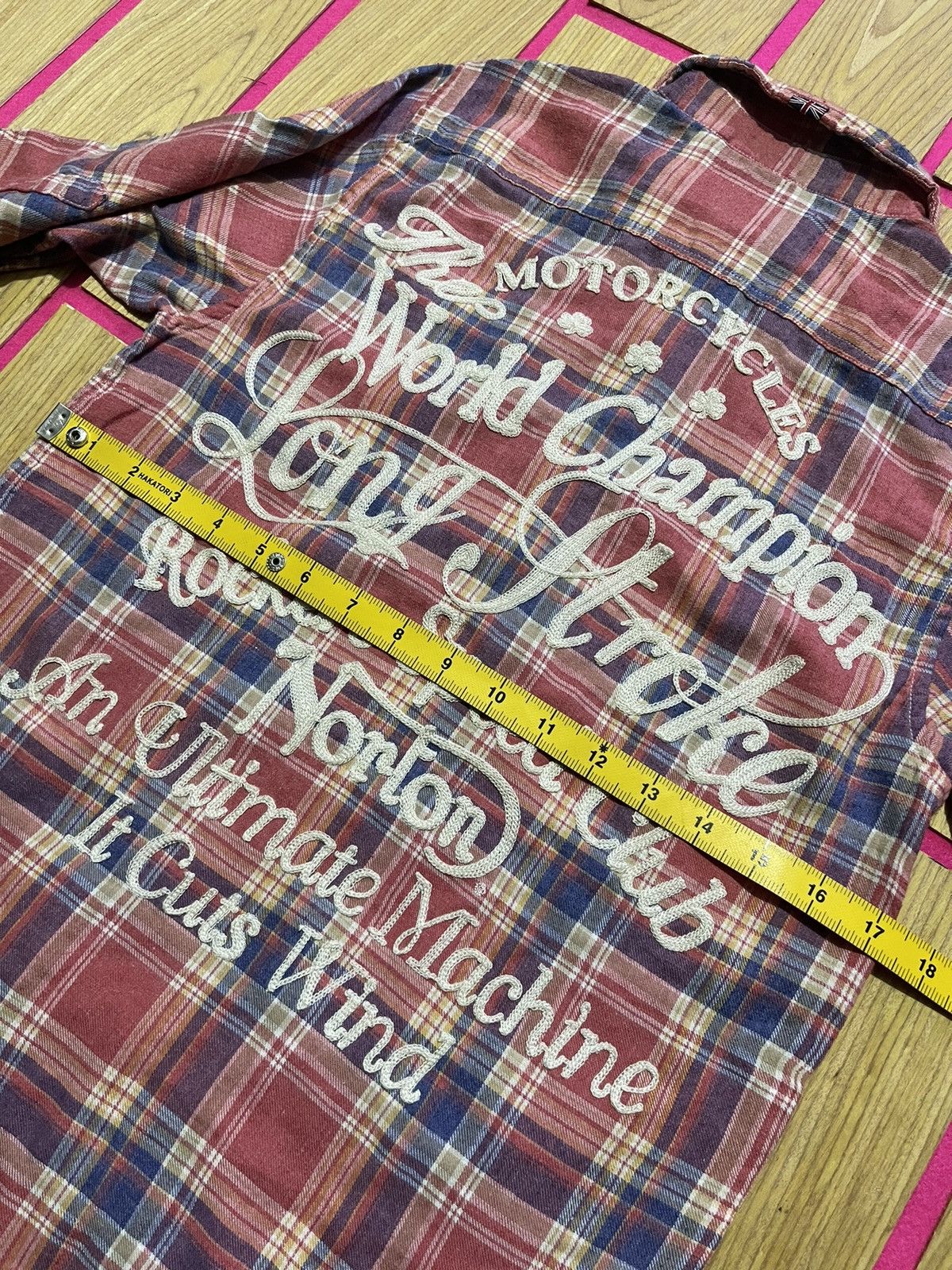 If Six Was Nine VINTAGE Y2K NORTON long sleeve shirt full embroidery writing Size US M / EU 48-50 / 2 - 15 Thumbnail