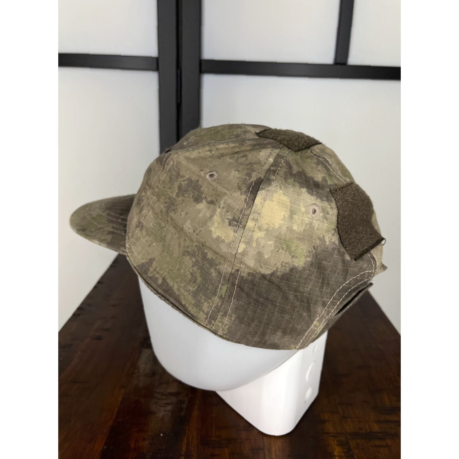 Vintage HAT Cap Hat Beige Brown Desert Camo Tactical Adjustable Hook Loop Patches One Size Men Cotton Polyester Twill Baseball Cap Size ONE SIZE - 5 Thumbnail