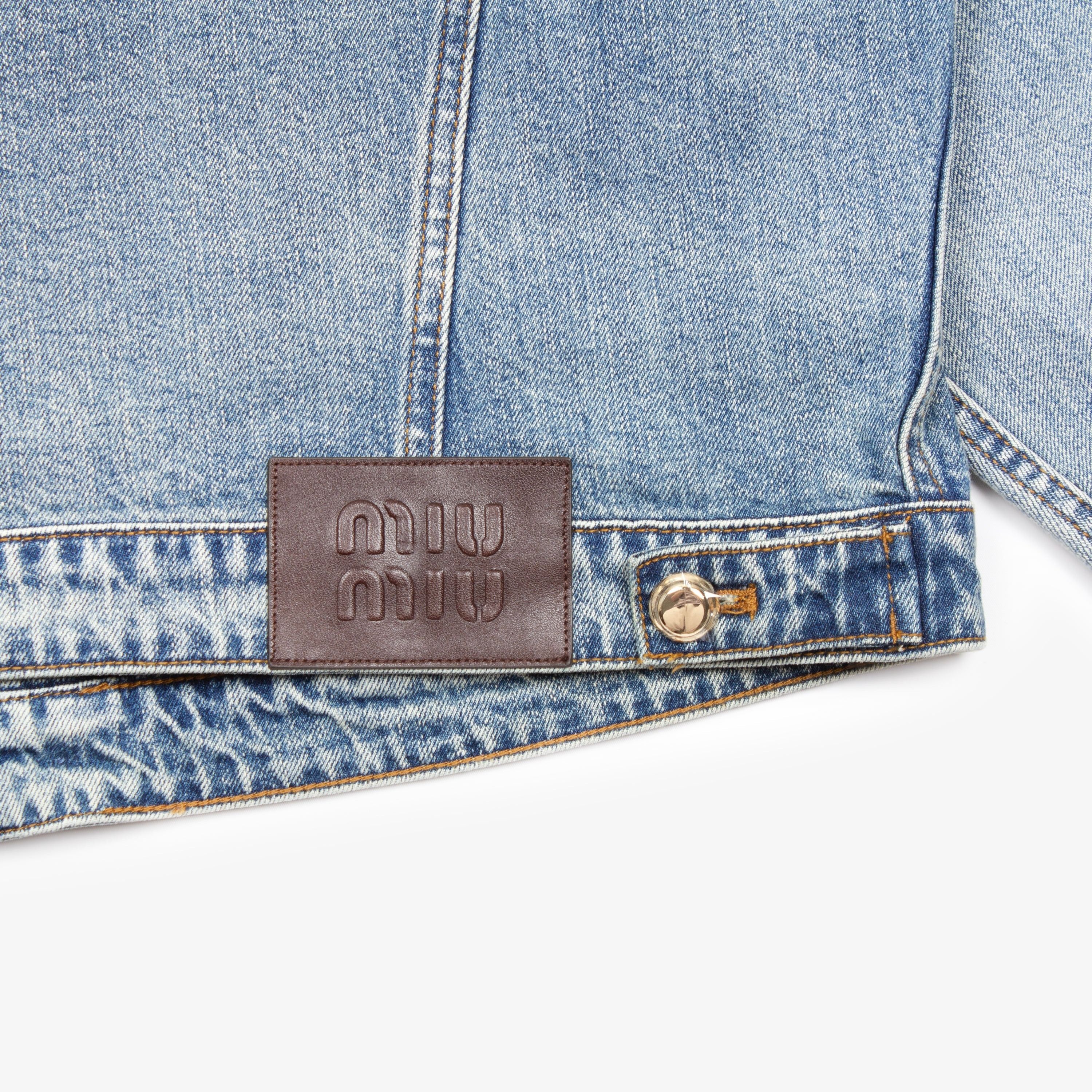 Miu Miu MIU MIU DENIM TRUCKER JACKET Size US L / EU 52-54 / 3 - 5 Thumbnail