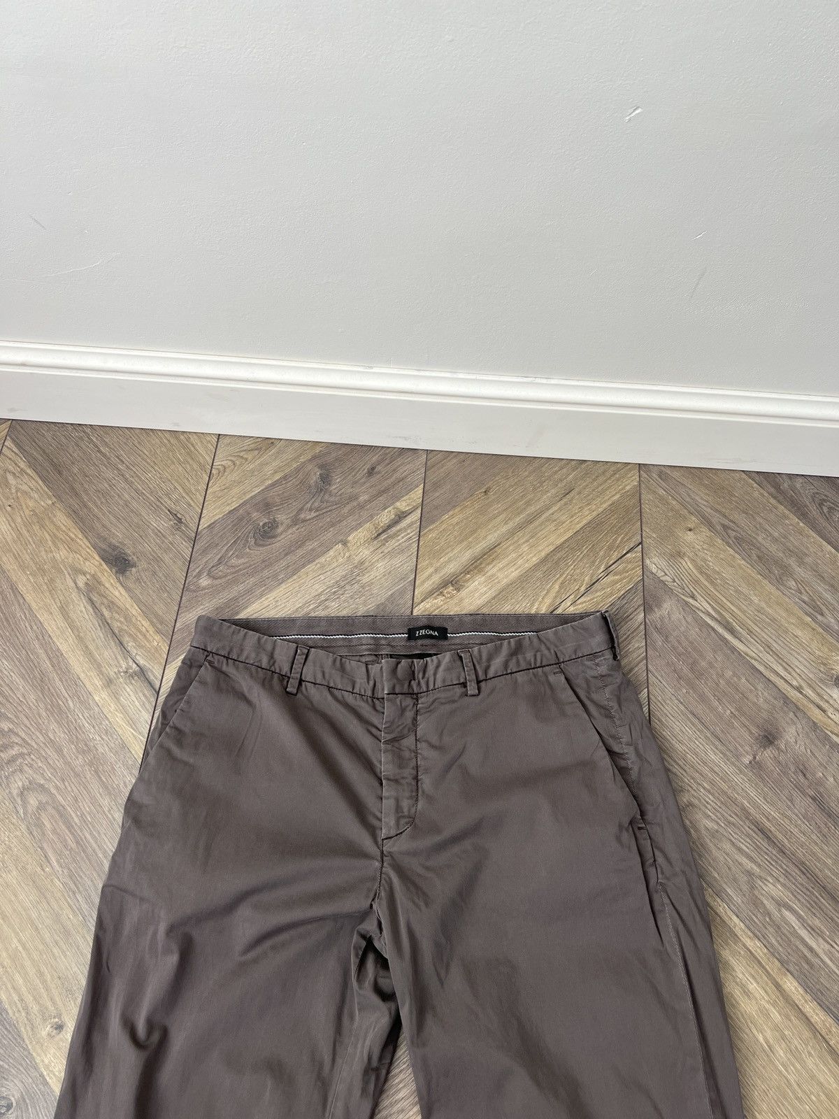 Z Zegna Vintage Z Zegna Men’s Brown Slim Fit Chino Pants Size US 32 / EU 48 - 2 Thumbnail