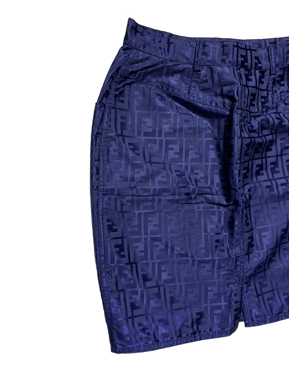 Fendi 🔥FENDI ZUCCA MONOGRAM BLUE MINI SKIRTS Size 28" / US 6 / IT 42 - 8 Thumbnail