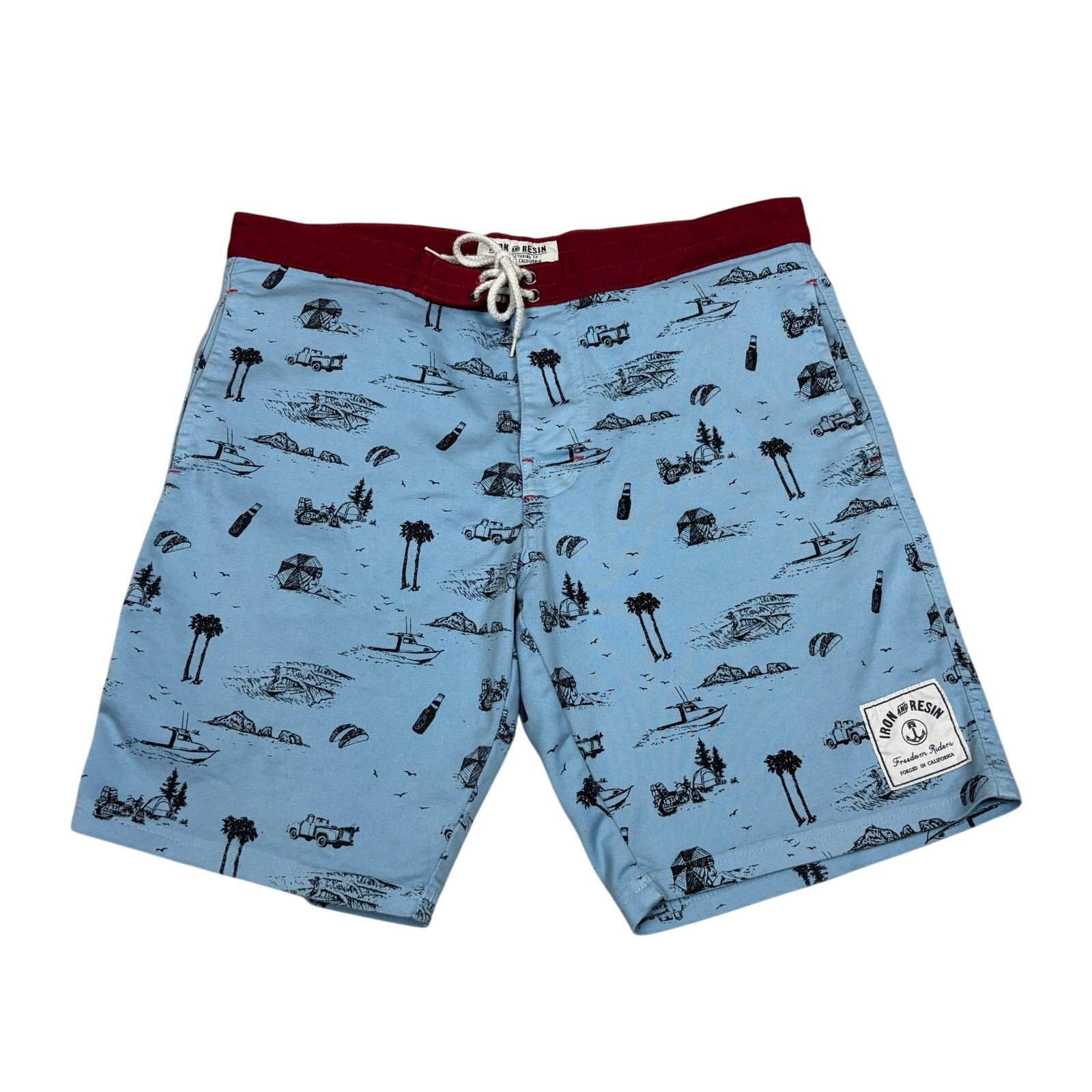 Other Iron and Resin 8.5" Board Shorts Swim Trunks Men's 34 Size US 34 / EU 50 - 1 Thumbnail