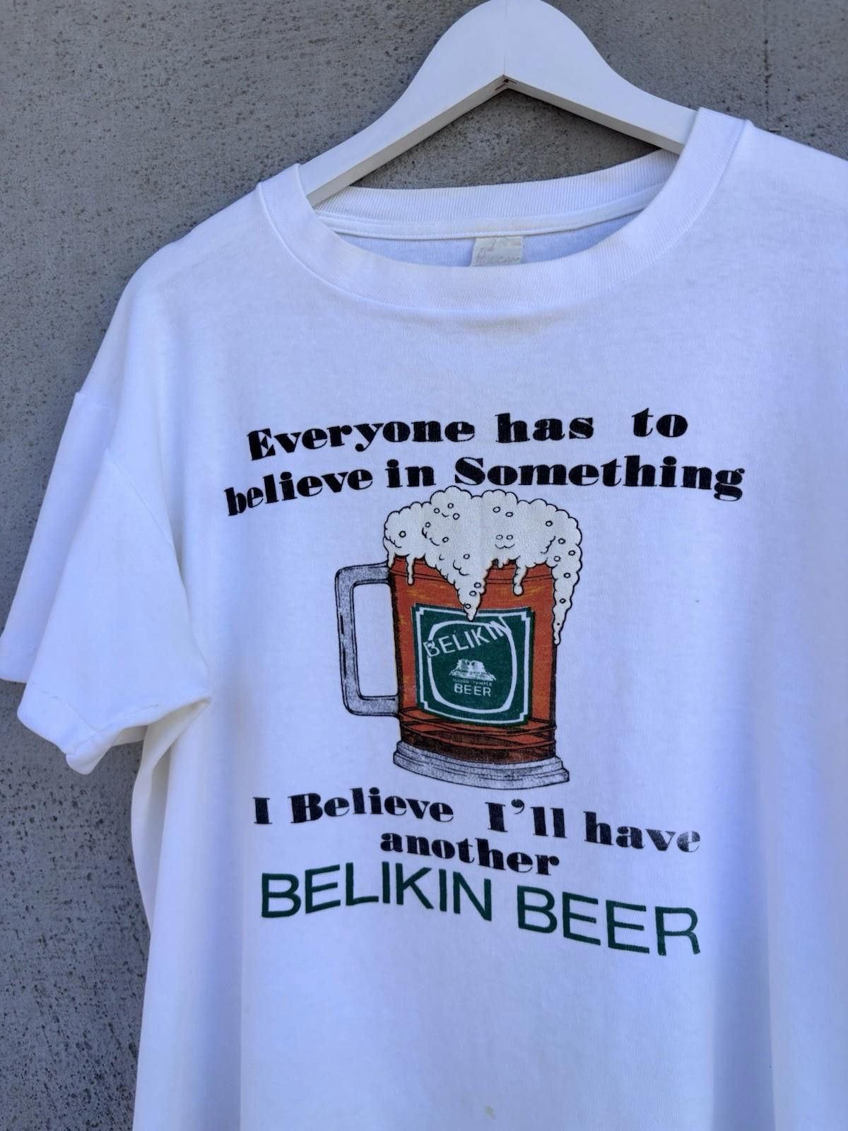 Vintage Vintage 80s Belkin Beer Belize T-shirt Large Boxy Tee Size US L / EU 52-54 / 3 - 7 Thumbnail