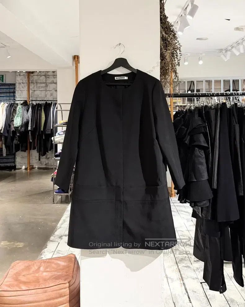 Jil Sander Jil Sander size 40 Black collarless fleece coat Size M / US 6-8 / IT 42-44 - 1 Thumbnail