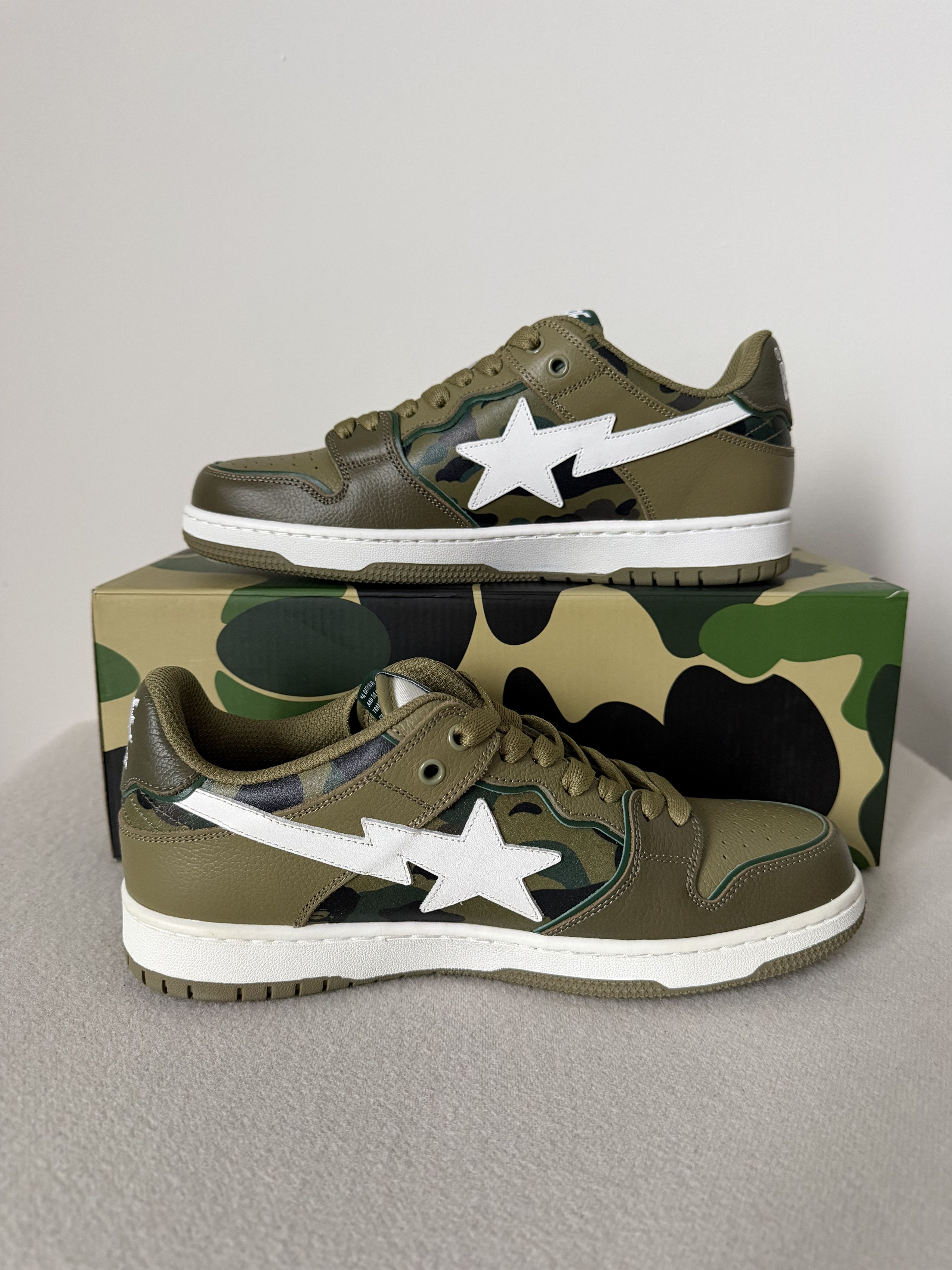 Bape Bape Sk8 Sta Sneakers in Olive Drab Camo Size US 9 / EU 42 - 3 Thumbnail
