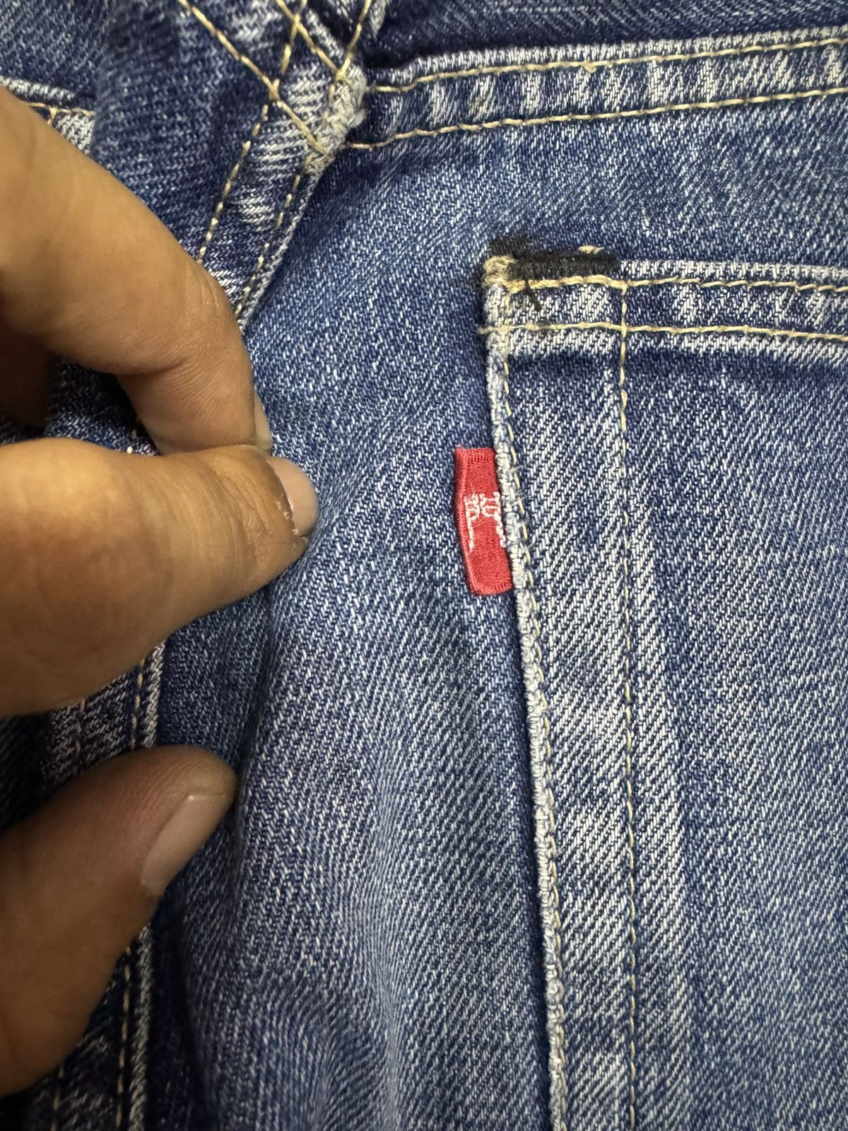 Japanese Brand × Vintage Vintage Japan Mon Denim distress Size US 31 - 7 Thumbnail