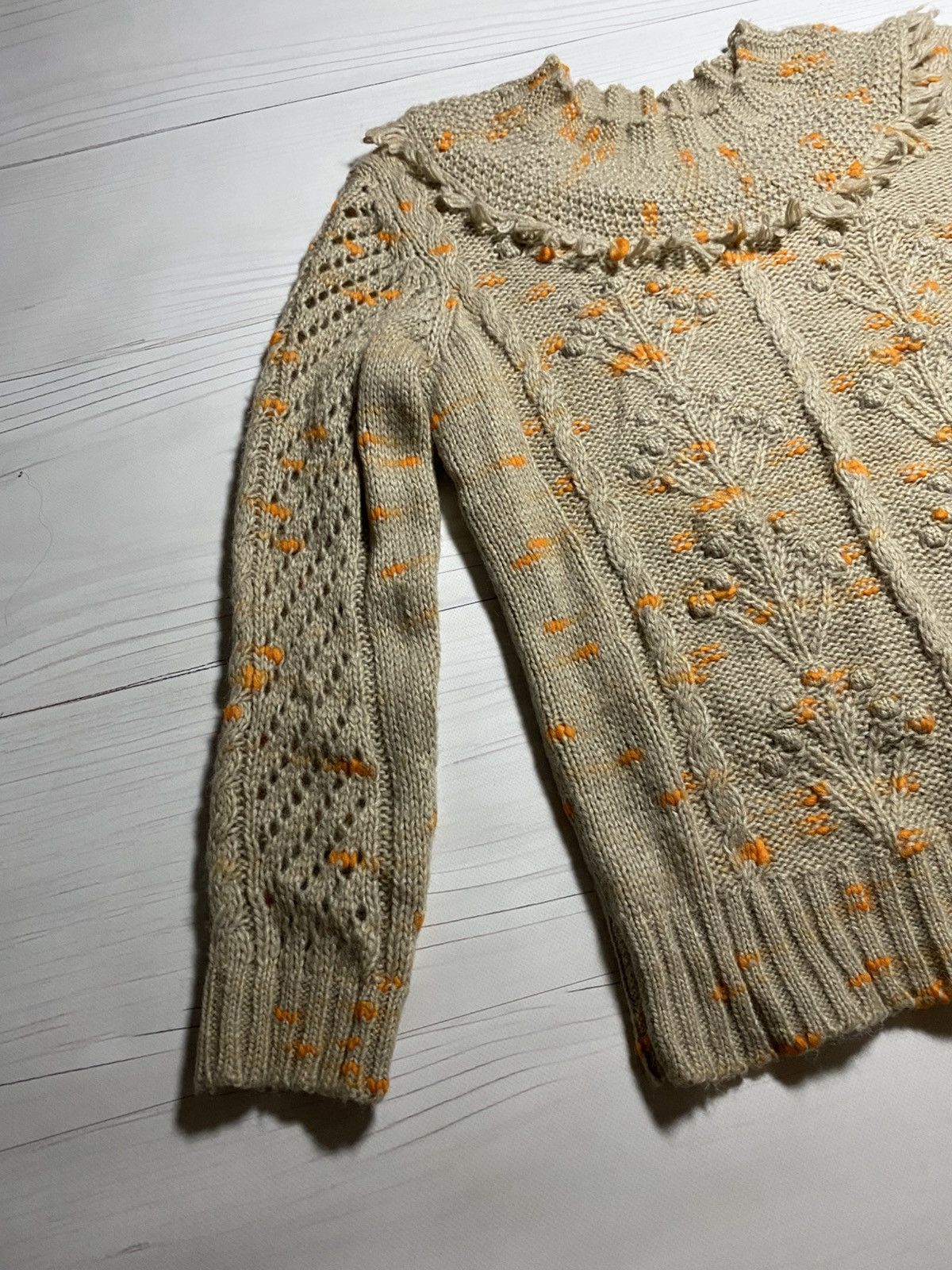 Love Moschino Love Moschino ruffle collar textured knit sweater Size M / US 6-8 / IT 42-44 - 11 Thumbnail