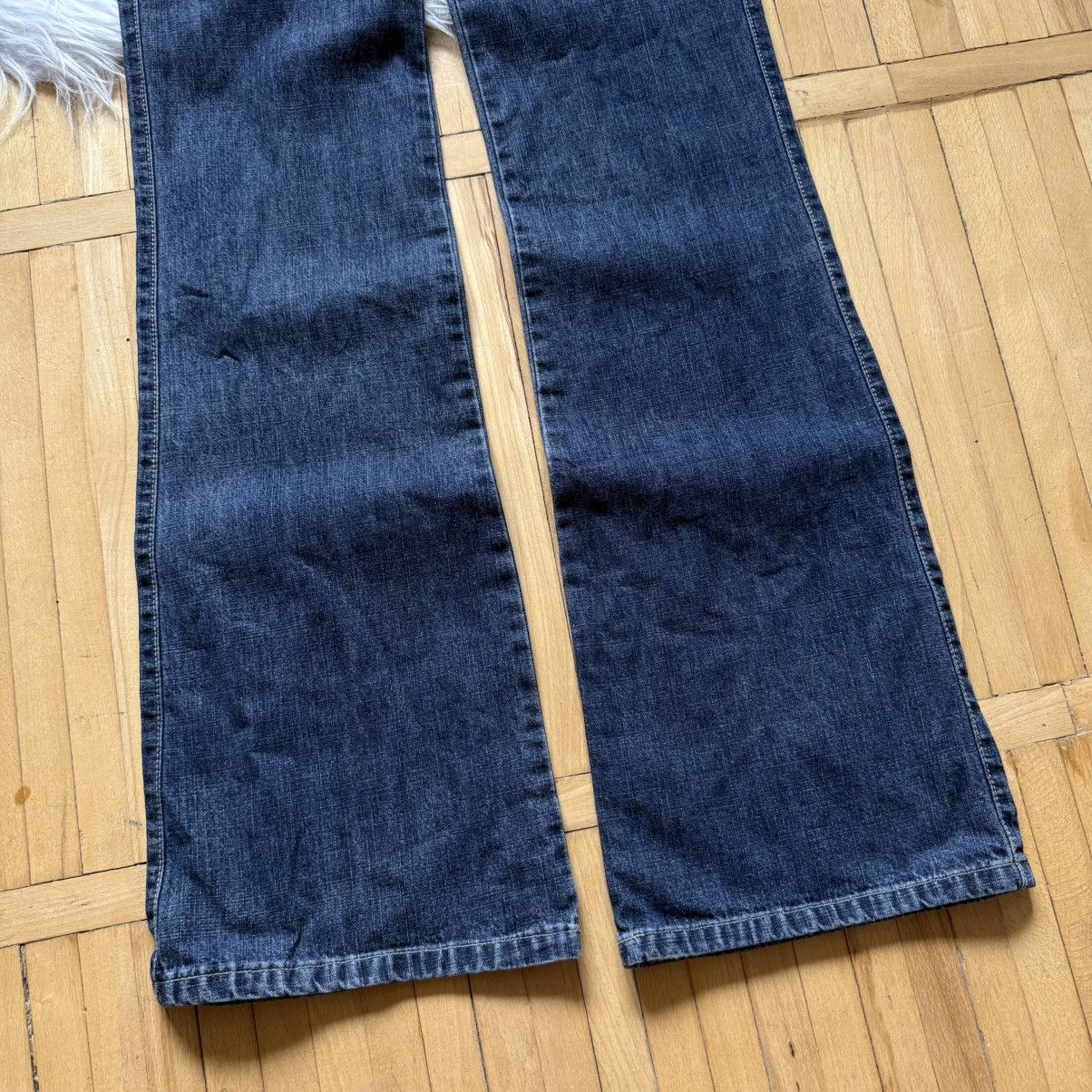 Miss Sixty 📌 Vintage Miss Sixty Flared Washed 00s Low Rice Jeans Size 31" - 3 Thumbnail