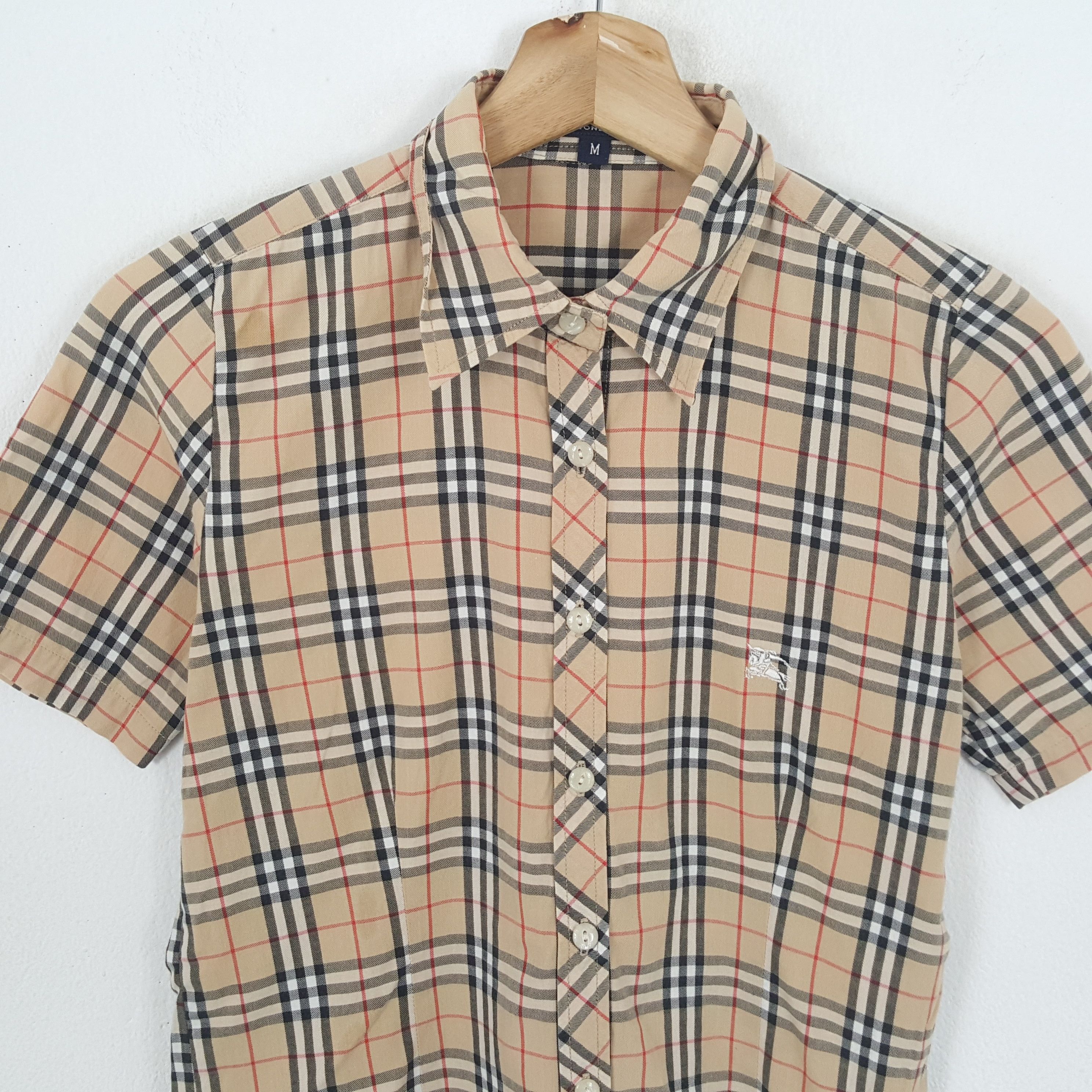 Burberry × Vintage Vintage BURBERRY LONDON Nova Check Design Shirts Size M / US 6-8 / IT 42-44 - 2 Thumbnail