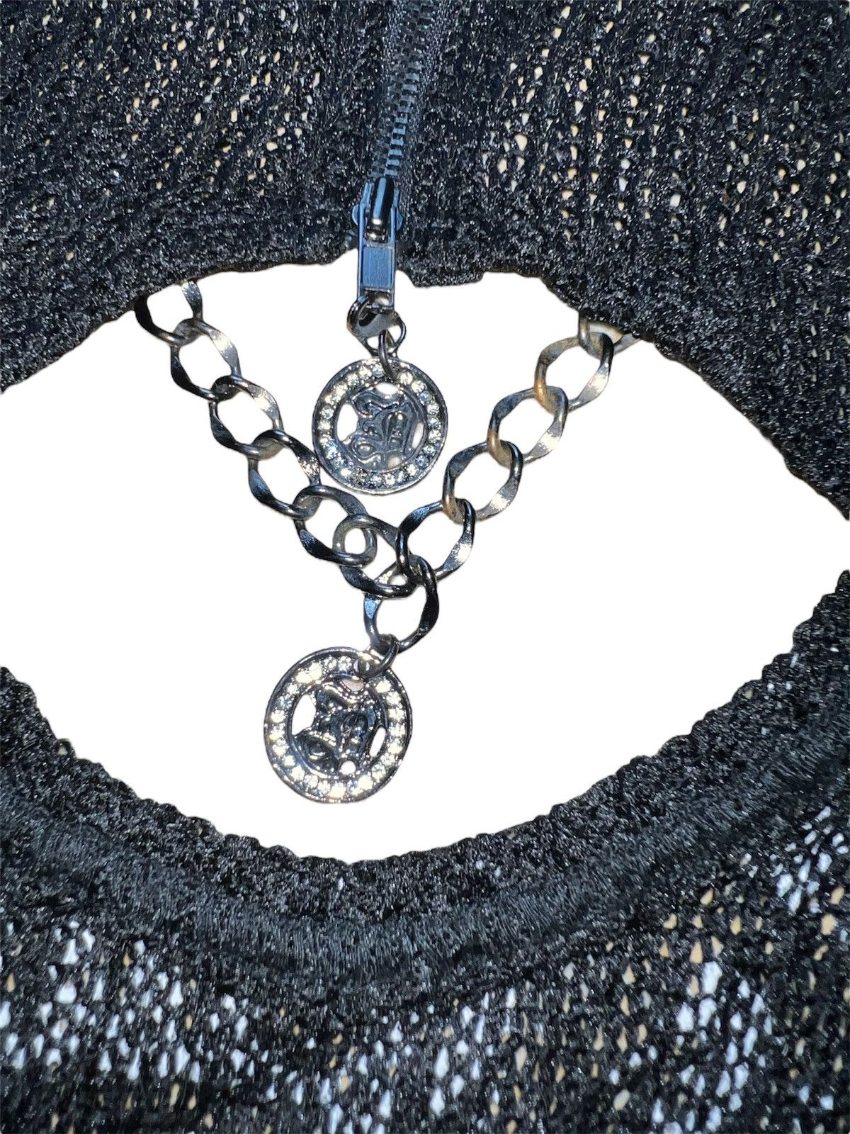Japanese Brand Rare D.i.a. Specs chain necklace knit top 🖤☠️ Size ONE SIZE - 6 Thumbnail