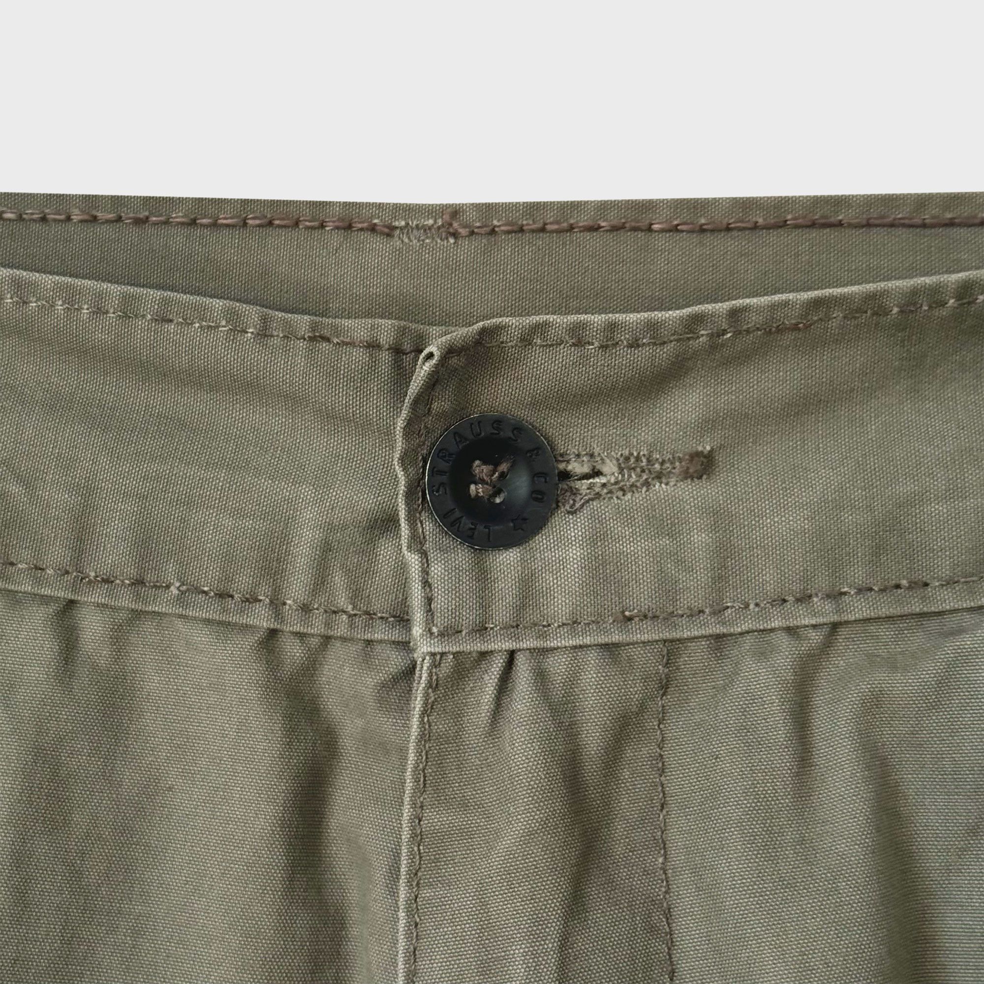Levi's Levi's All-Duty Vintage Waxed Khaki Wide Straight Trousers Size US 32 / EU 48 - 5 Thumbnail