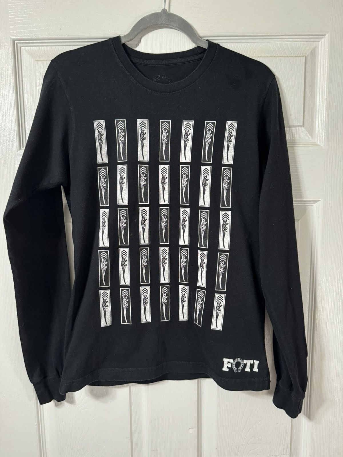 image of Chrome Hearts Foti Long Sleeve in Black, Men's (Size Small)