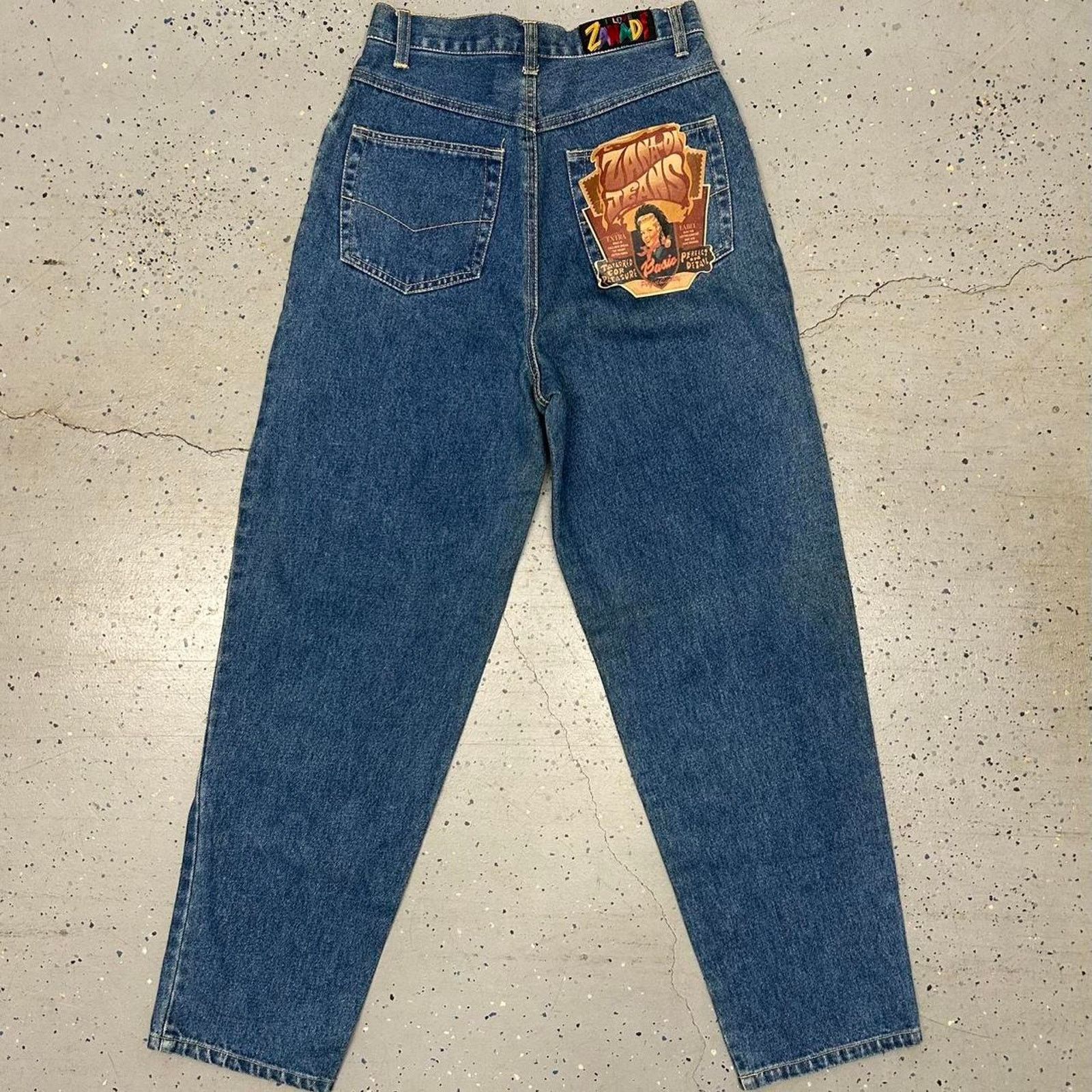 Other Vtg multi coloured patchwork denim jeans Size 32" / US 10 / IT 46 - 7 Thumbnail