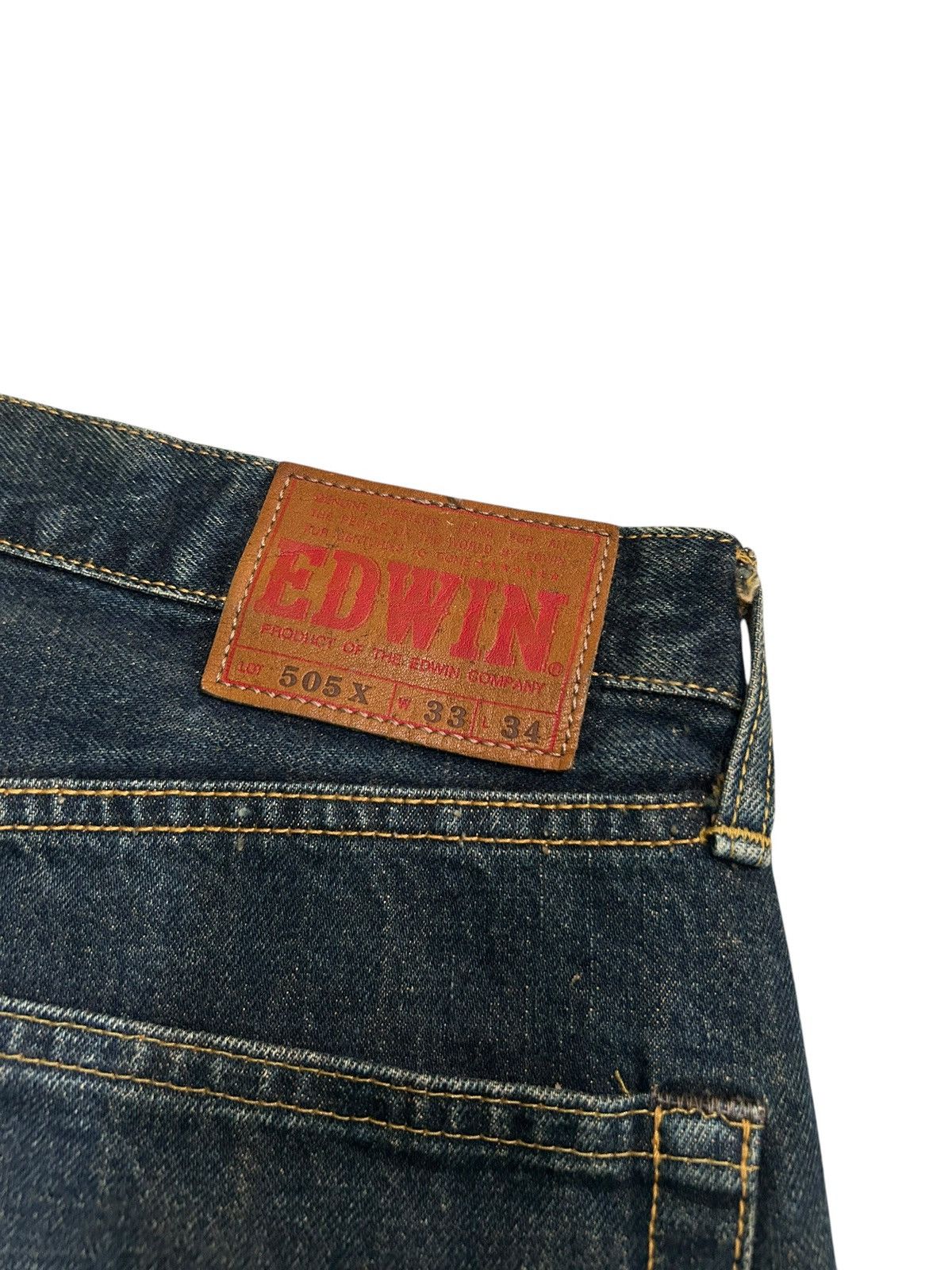Japanese Brand × Kapital × Vintage Edwin Selvedge Rusty Distressed Short Denim jeans Size US 33 - 5 Thumbnail