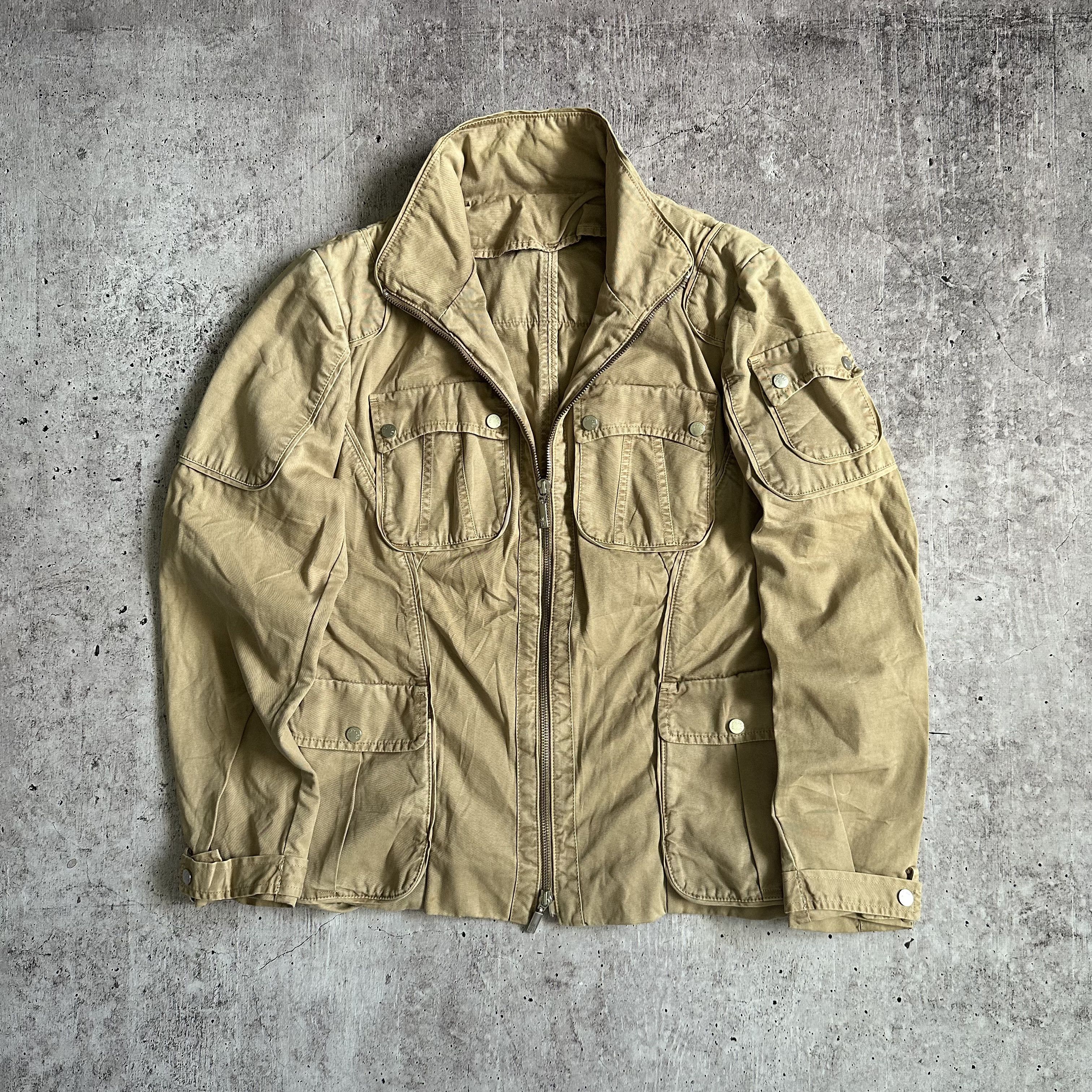 Moncler Moncler Avant Garde Denim Vintage y2k Beige Cargo Jacket Size M / US 6-8 / IT 42-44 - 5 Thumbnail