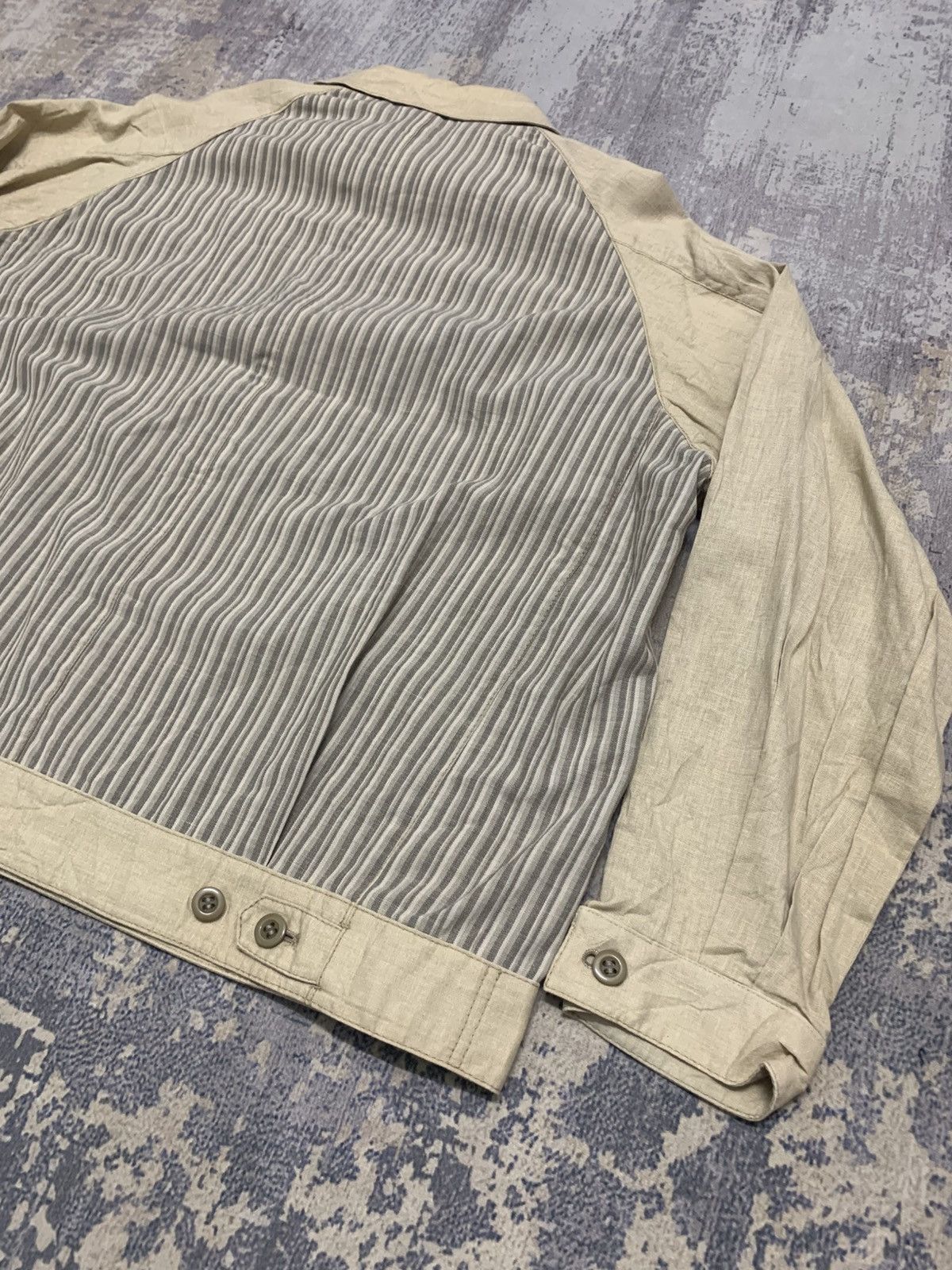 Japanese Brand Vintage Angelo Saputo 1950s Style Striped Gabardine Jacket Size US M / EU 48-50 / 2 - 7 Thumbnail