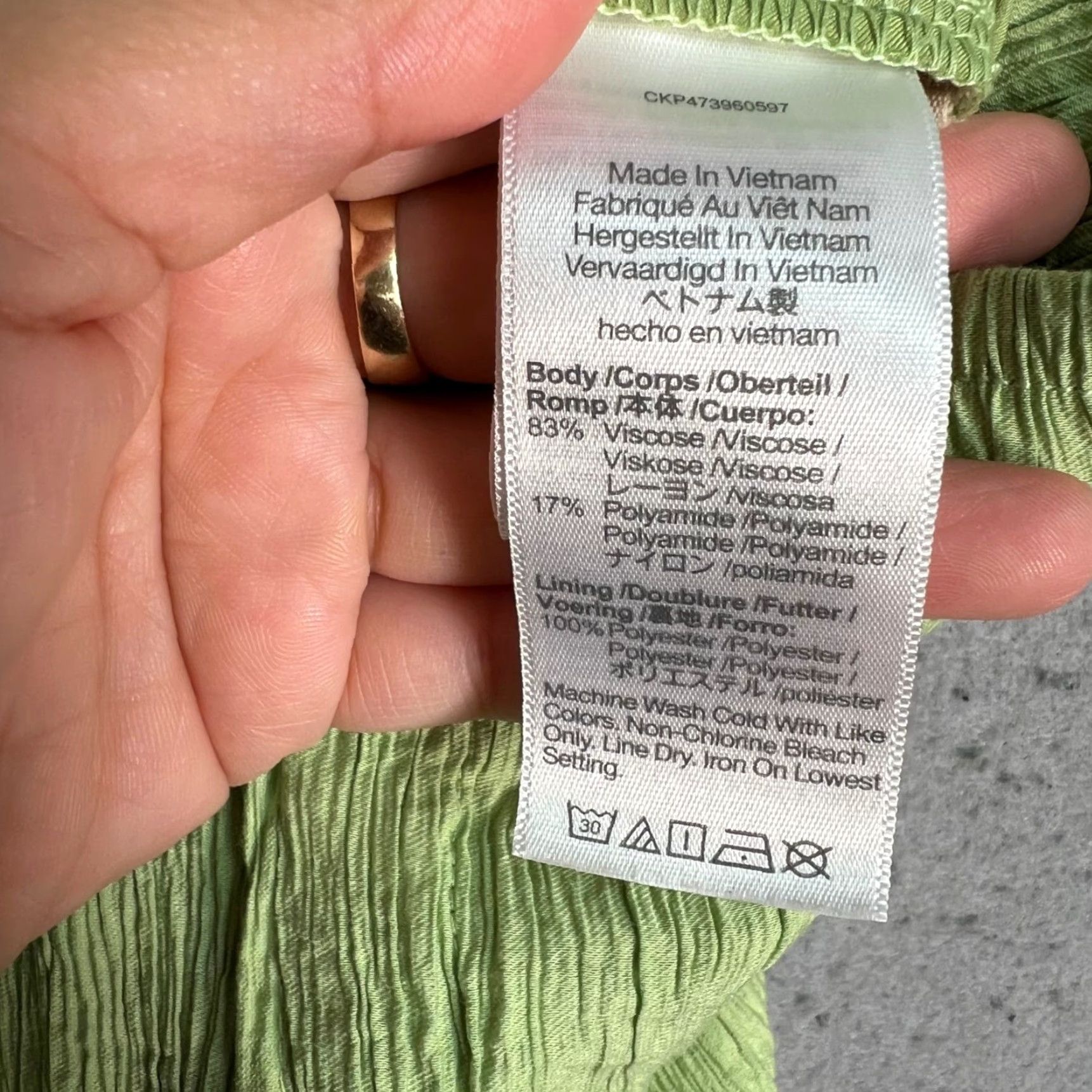 Madewell Madewell Womens Pants Medium Green Crinkle Viscose Ankle Straight Front Flat Front Rise High 27 in Inseam Regular Size M/Adult Womens? Size 32" / US 10 / IT 46 - 4 Thumbnail