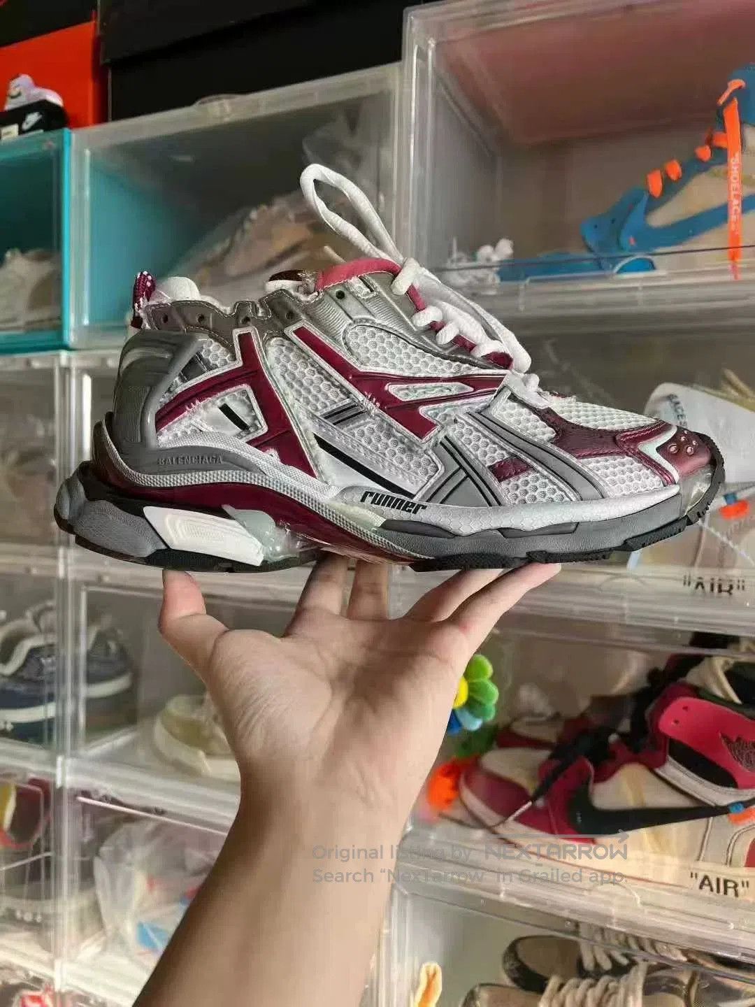Balenciaga balenciaga runner burgundy sports shoes size 41. Size US 10 / EU 43 - 3 Thumbnail