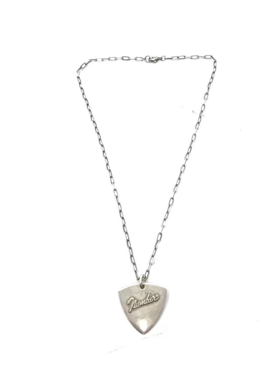 .925 Silver Fender Logo Guitar Pick Necklace